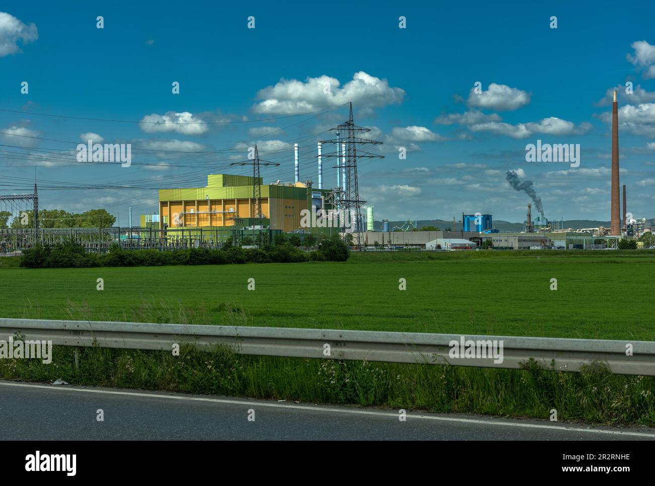 Industrielle Müllverbrennungsanlage im Industriepark Frankfurt-Höchst Stockfoto