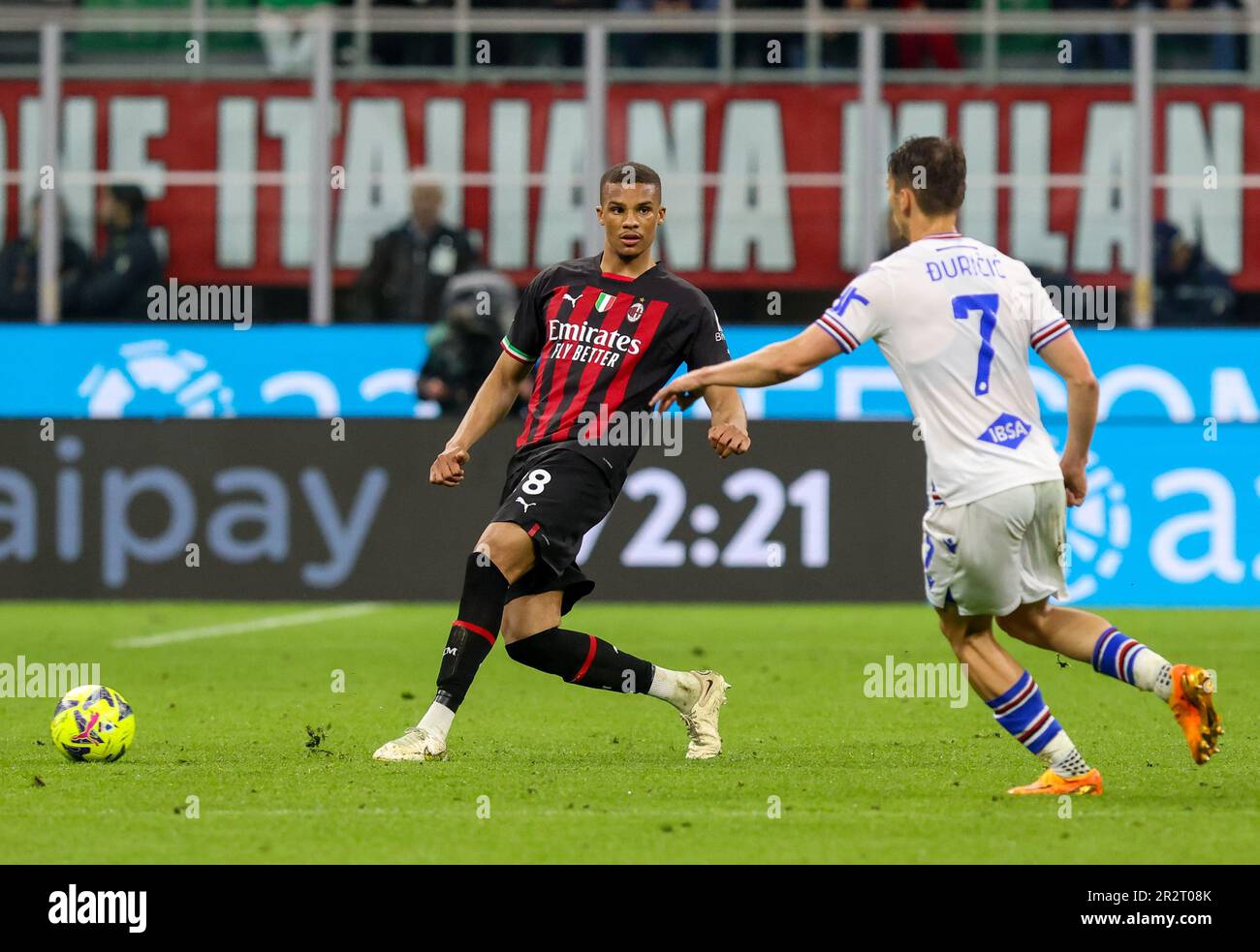 Mailand, Italien. 20. Mai 2023. Mailand Mai 20 2023 Stadio G Meazza Italienische Meisterschaftsserie A Tim 2022/23 AC Mailand - UC Sampdoria auf dem Foto : Thiaw Ph Antonio Saia Kredit: Kines Milano/Alamy Live News Stockfoto