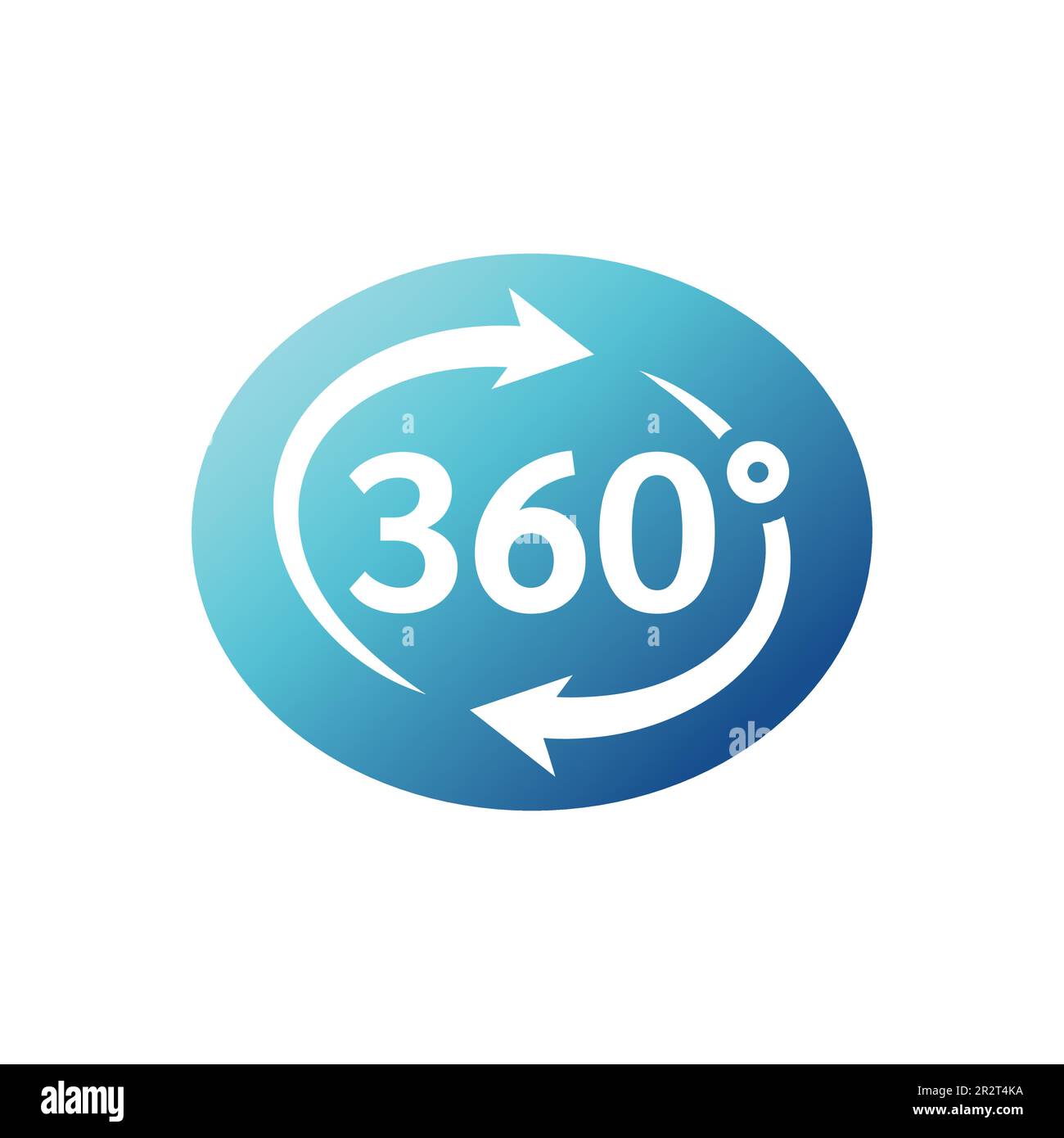 Symbol für Kurvenvektor in der 360-Grad-Ansicht. Dreihundertsechzig Neonelektroetiketten und Protonenlila Gradientenetiketten. Stock Vektor