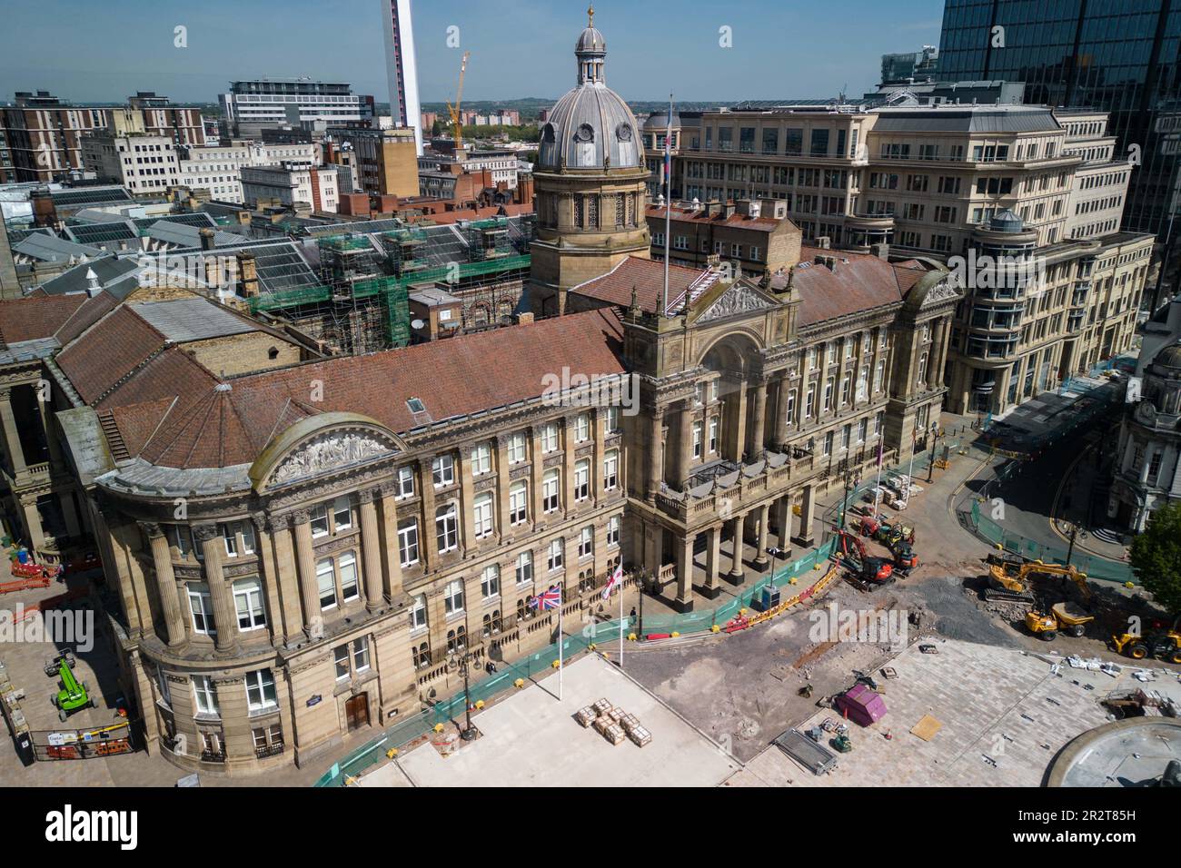 Victoria Square, Birmingham 21. Mai 2023 - Birmingham City Council House während Renovierungsarbeiten. Credit Stop Press Media/Alamy Live News Stockfoto