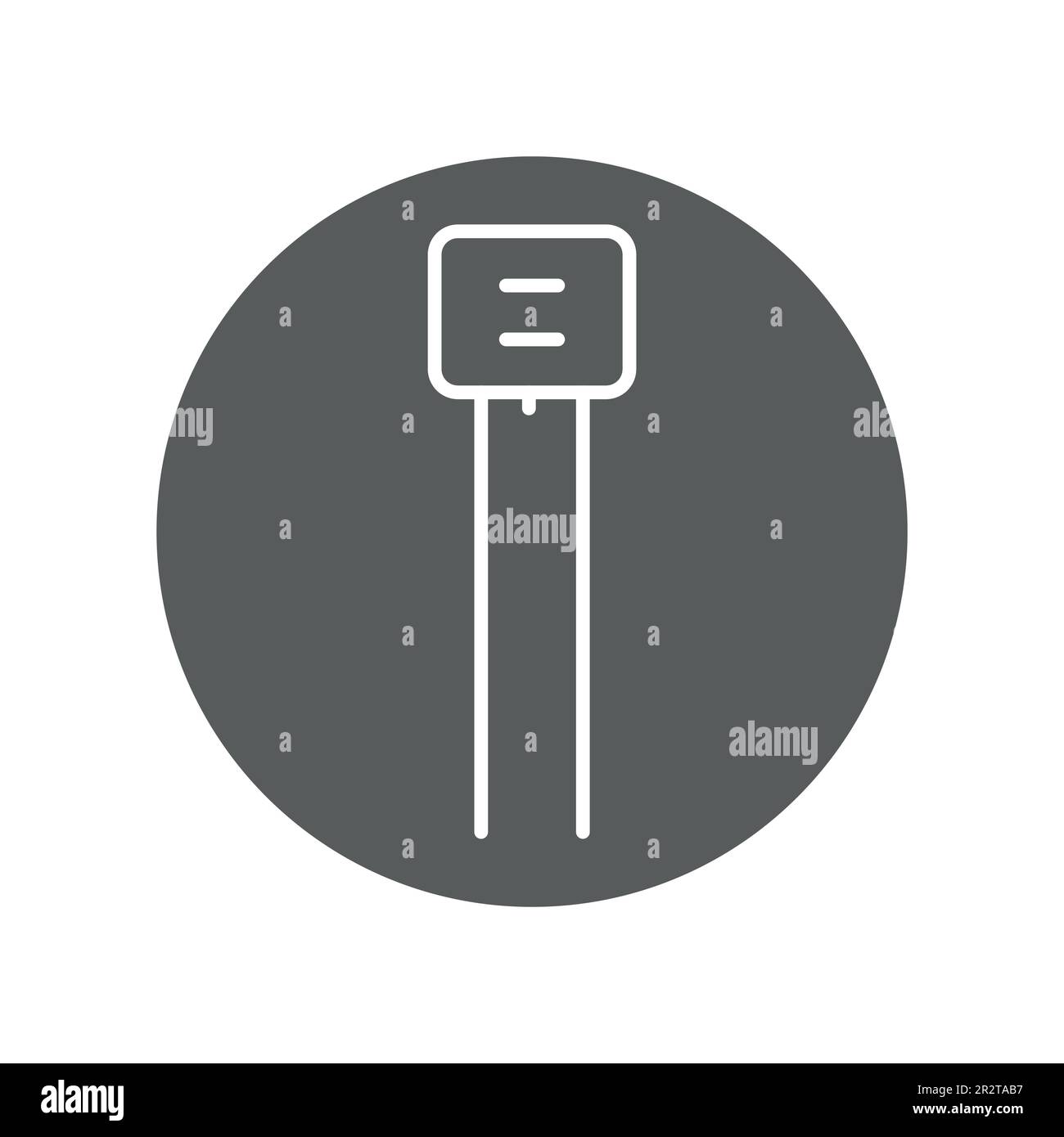 Varaktordioden Schwarzes Liniensymbol. Piktogramm für Webseite, mobile App, Werbeaktion. Stock Vektor