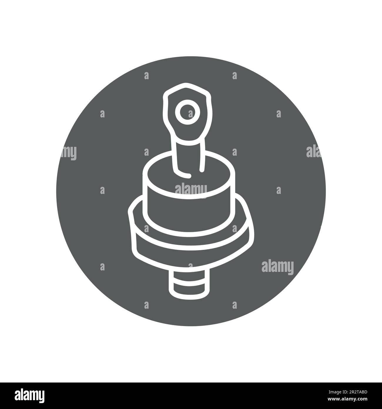 Schwarzes Liniensymbol der Leistungsdiode. Piktogramm für Webseite, mobile App, Werbeaktion. Stock Vektor