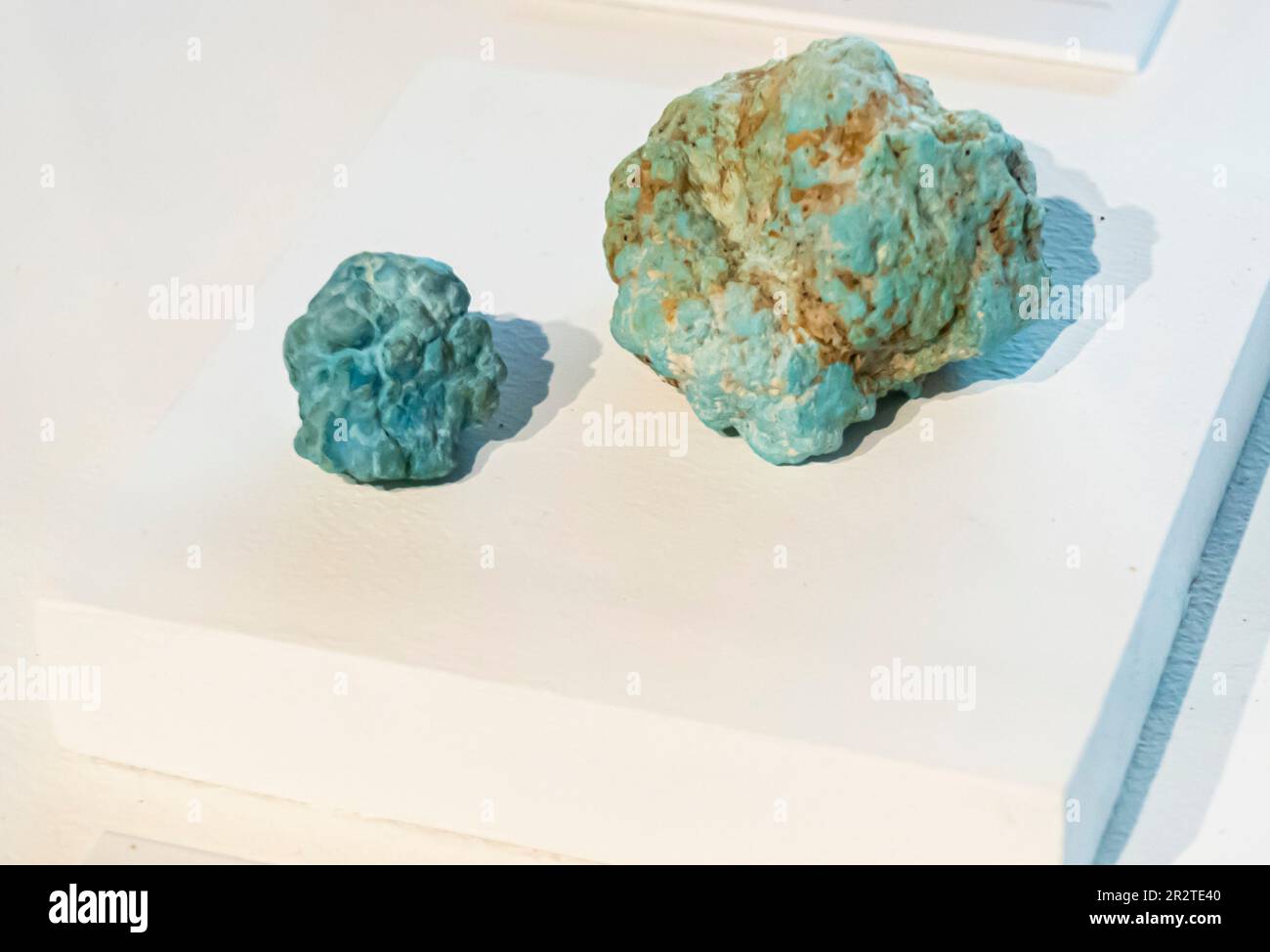 Türkis, ein undurchsichtiges, blau-grünes Mineral. Georgia Merisi, Adjra Stockfoto