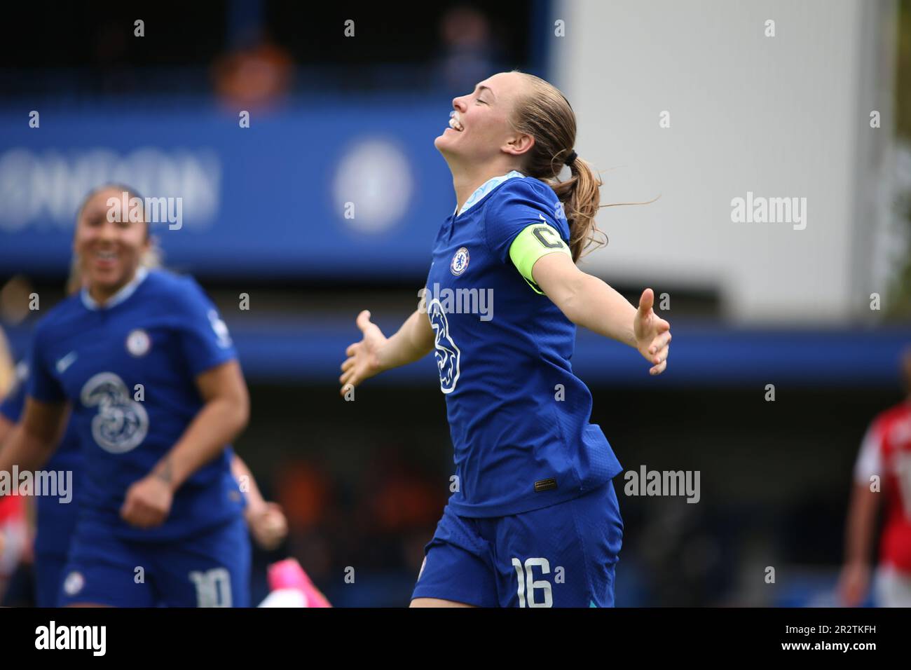 London, Großbritannien. 21. Mai 2023. London, Mai 21. 2023: Während des Barclays FA Womens Super League Spiels zwischen Chelsea und Arsenal in Kingsmeadow, London, England. (Pedro Soares/SPP) Kredit: SPP Sport Press Photo. Alamy Live News Stockfoto