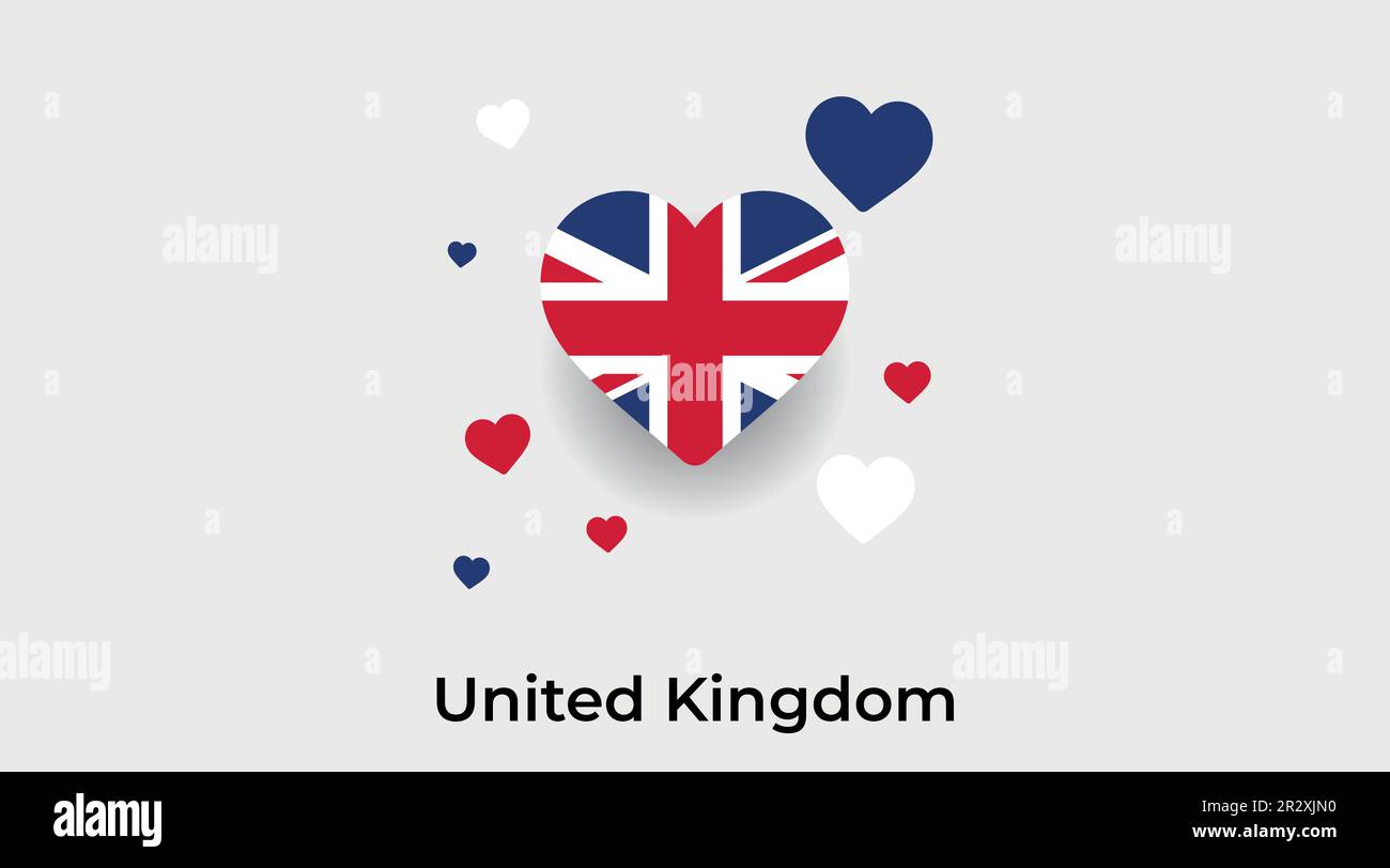 Das Herz des britischen Landhauses. Vektordarstellung der britischen Nationalflagge Stock Vektor