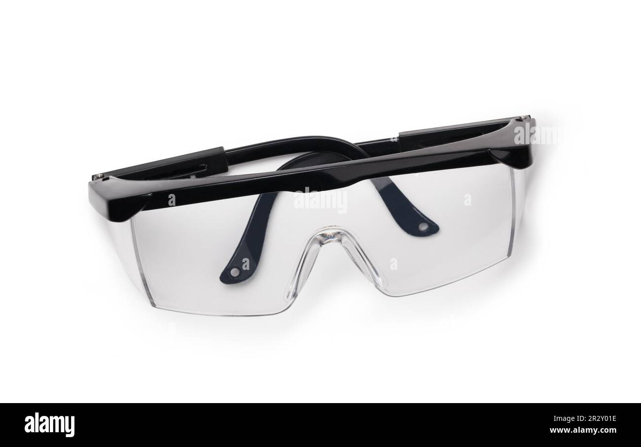 Schutzbrille isoliert auf weißem Hintergrund Stockfoto