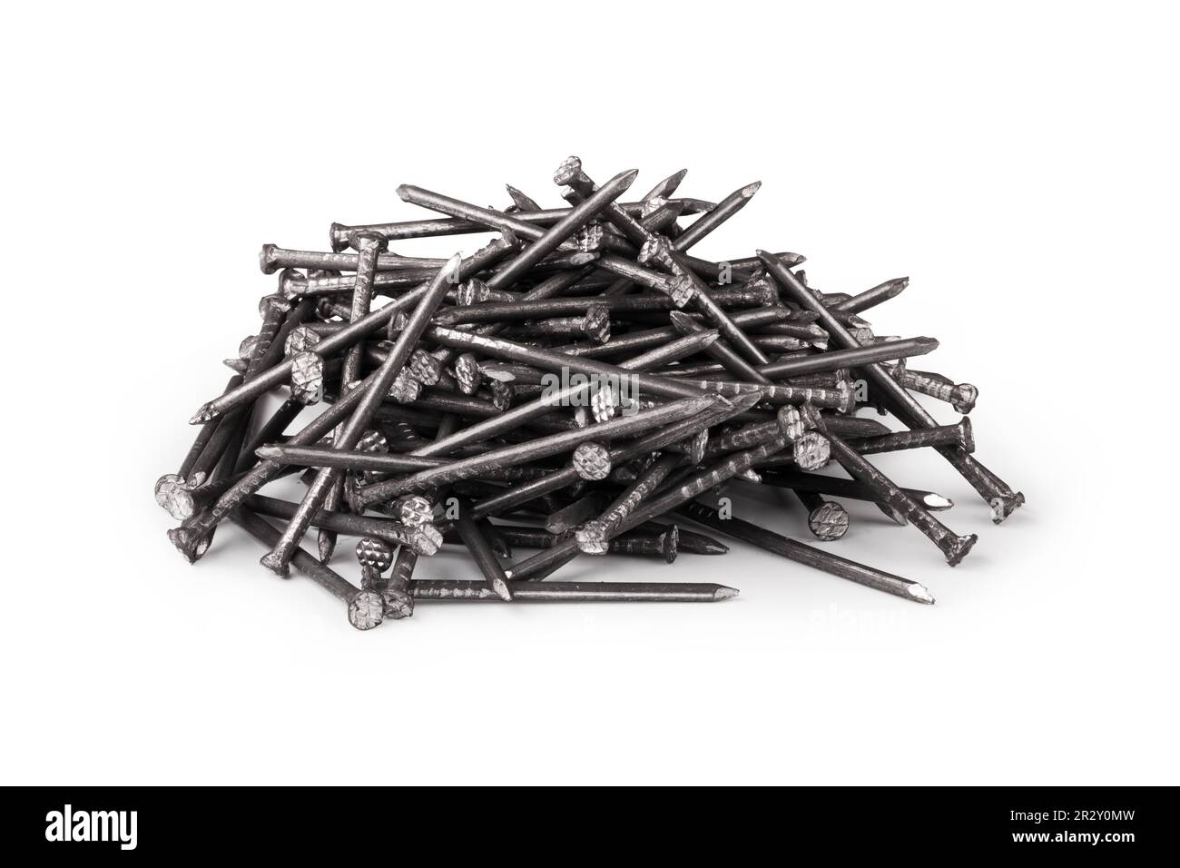 Nägel auf weißem Hintergrund Stockfoto