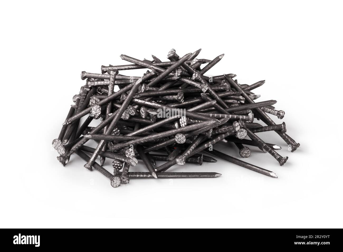 Nägel auf weißem Hintergrund Stockfoto