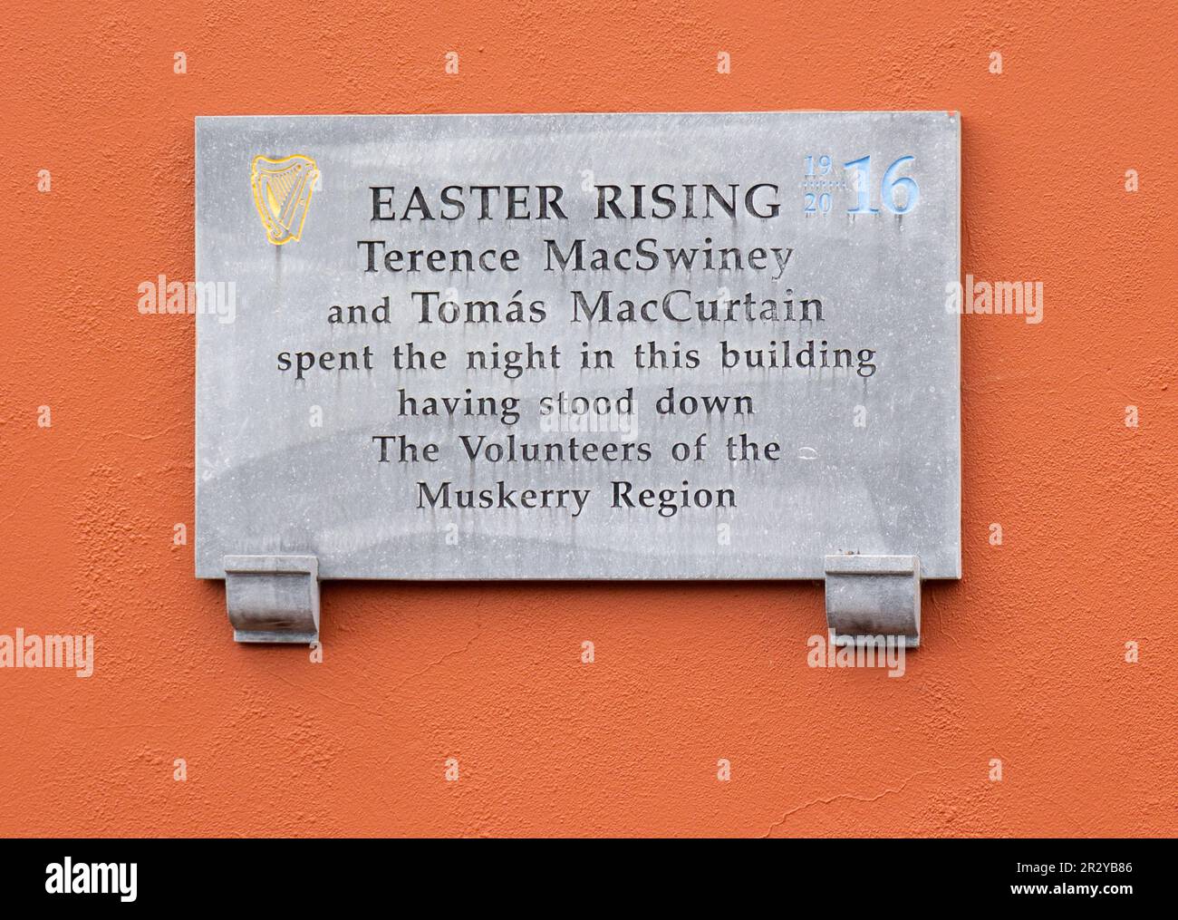 Tafel auf dem Osteraufgang, Terence MacSwiney und Tomás MacCurtain Stockfoto