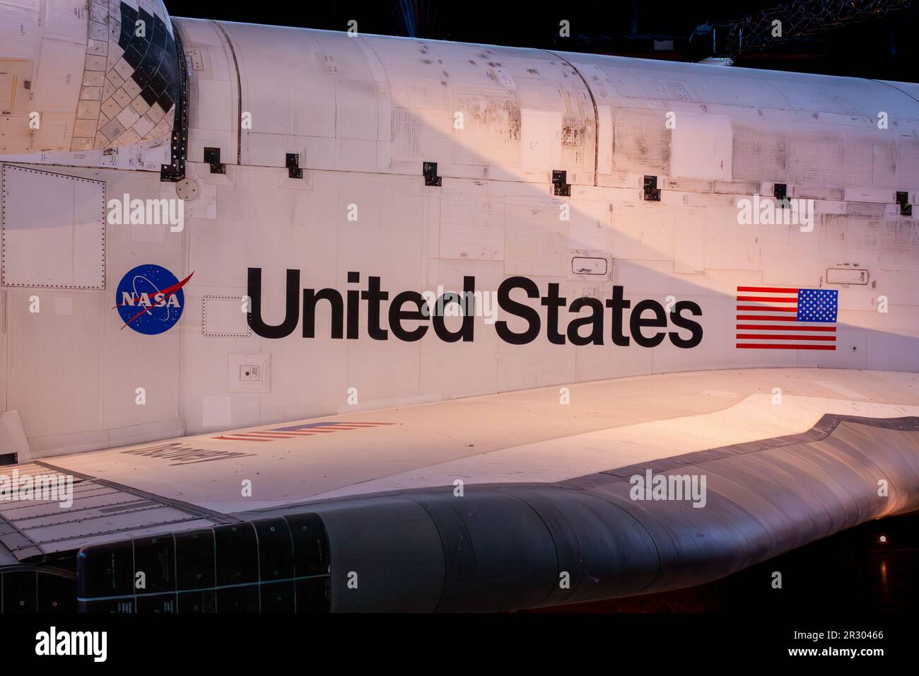 NASA Space Shuttle mit Logo Stockfoto
