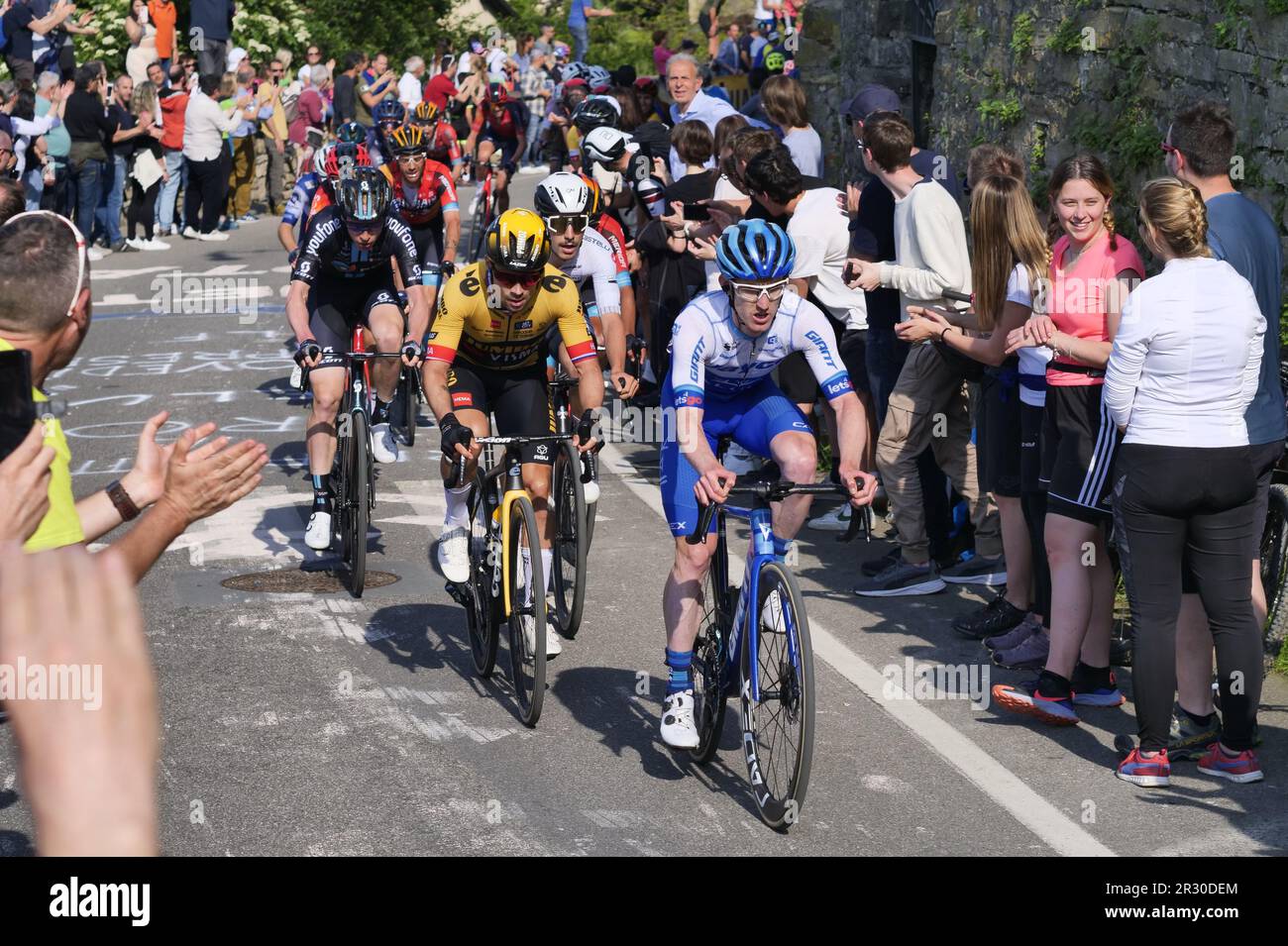 15. Etappe des Giro d'Italia von Seregno bis Bergamo 195 km Stockfoto