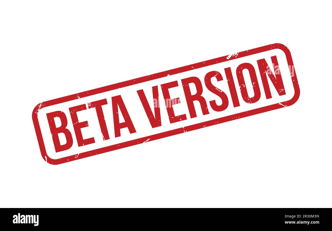 Beta-Version: Vektor Für Gummistempeldichtung Stock Vektor