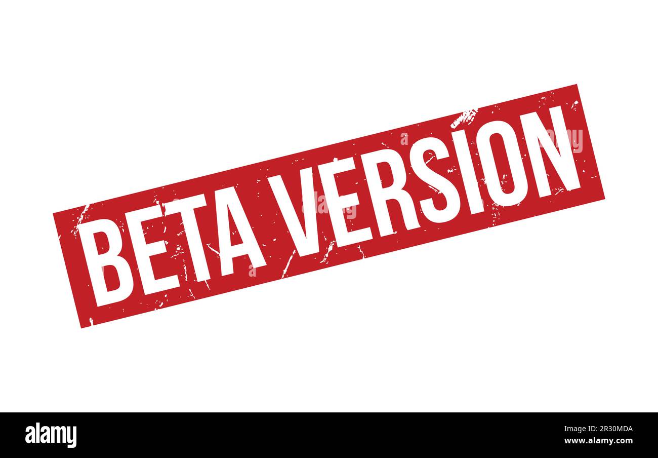 Beta-Version: Vektor Für Gummistempeldichtung Stock Vektor