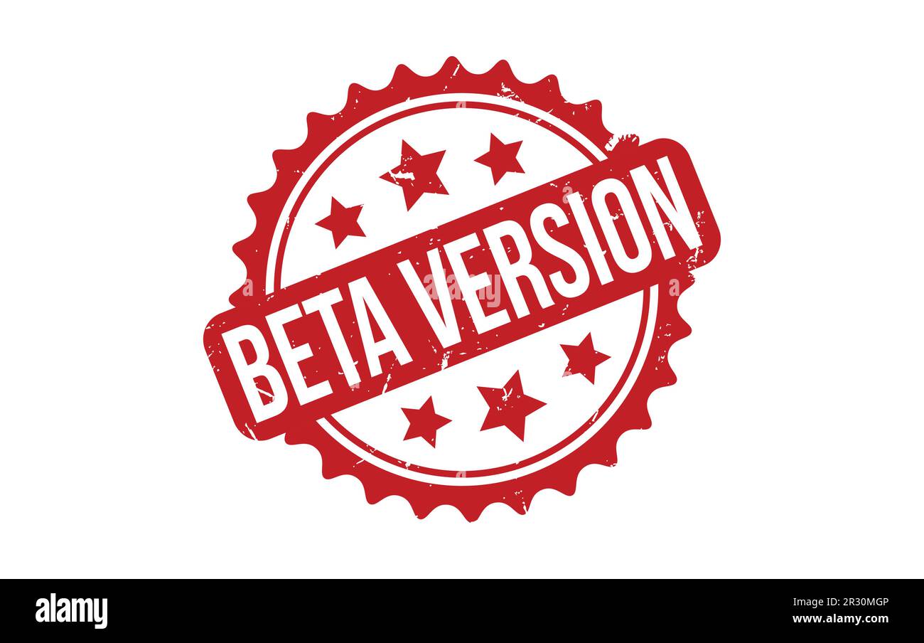 Beta-Version: Vektor Für Gummistempeldichtung Stock Vektor