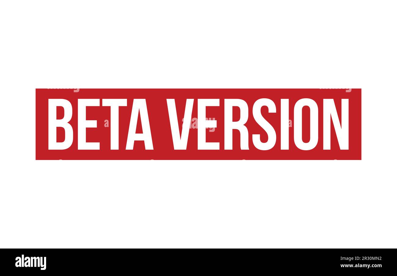 Beta-Version: Vektor Für Gummistempeldichtung Stock Vektor