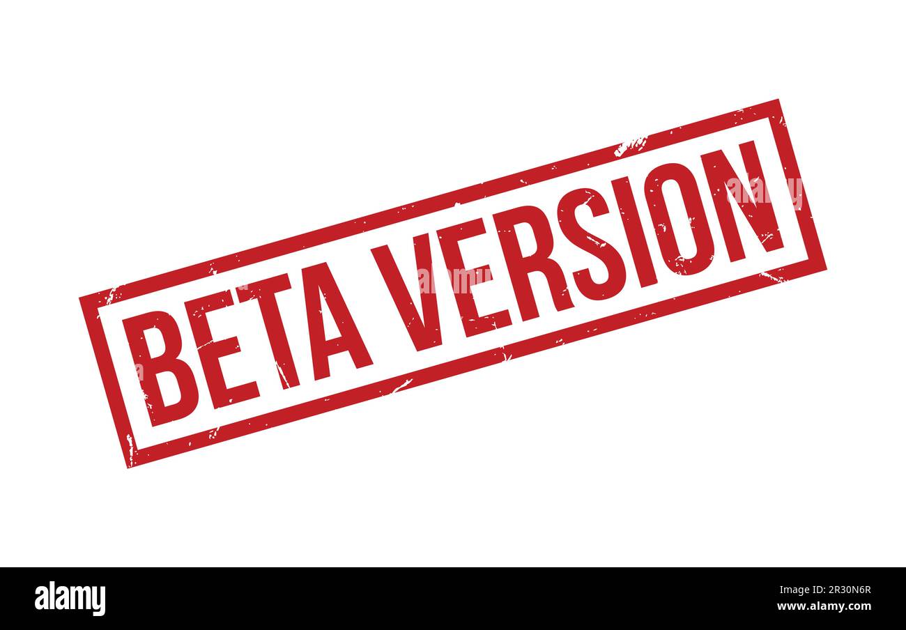 Beta-Version: Vektor Für Gummistempeldichtung Stock Vektor