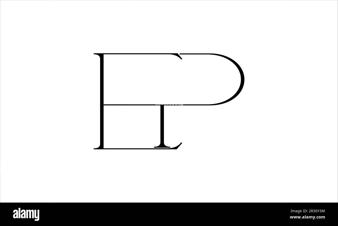 Initial-Logo-Monogramm für EP PE Vector Stock Vektor