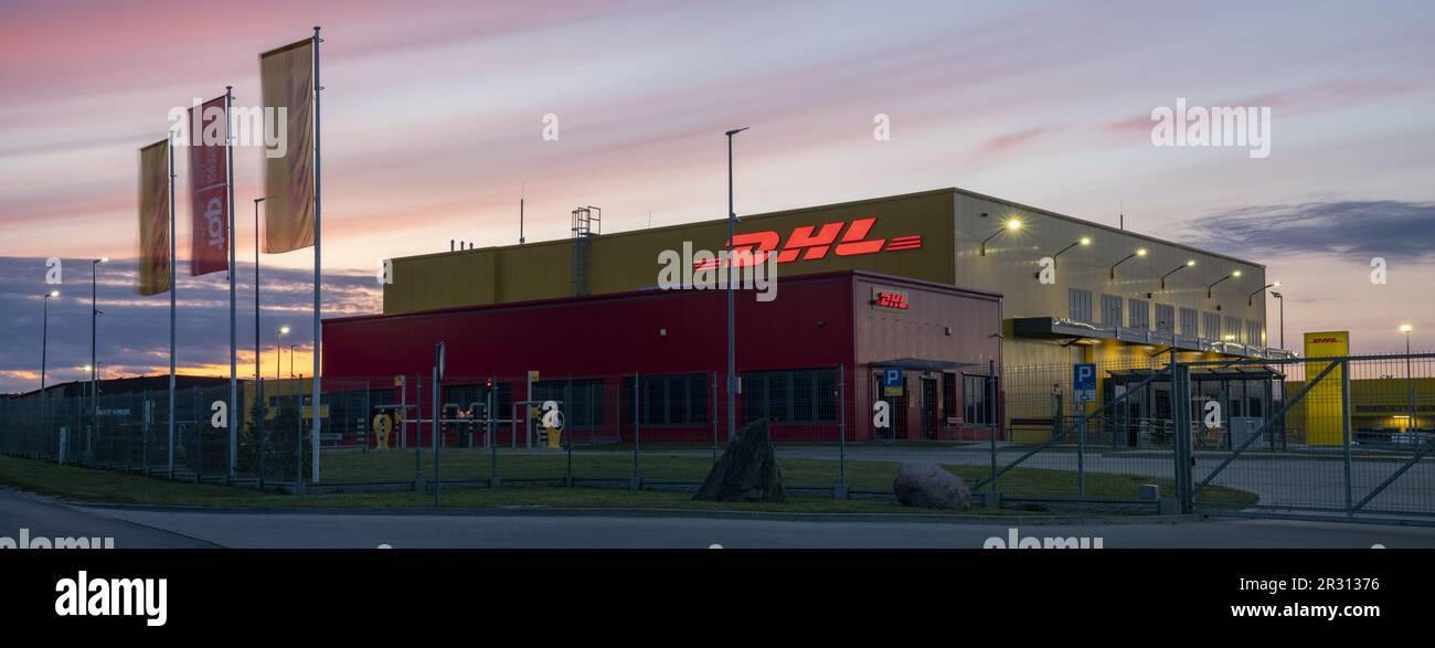 Logistikzentren von DHL Parcel Stockfoto