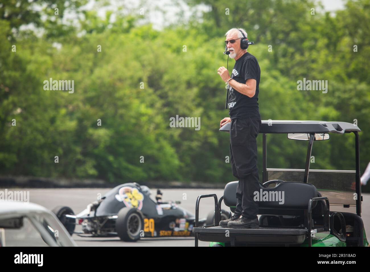 Oldtimer-Rennen während der 2019 Vintage Racing Group 500. Stockfoto