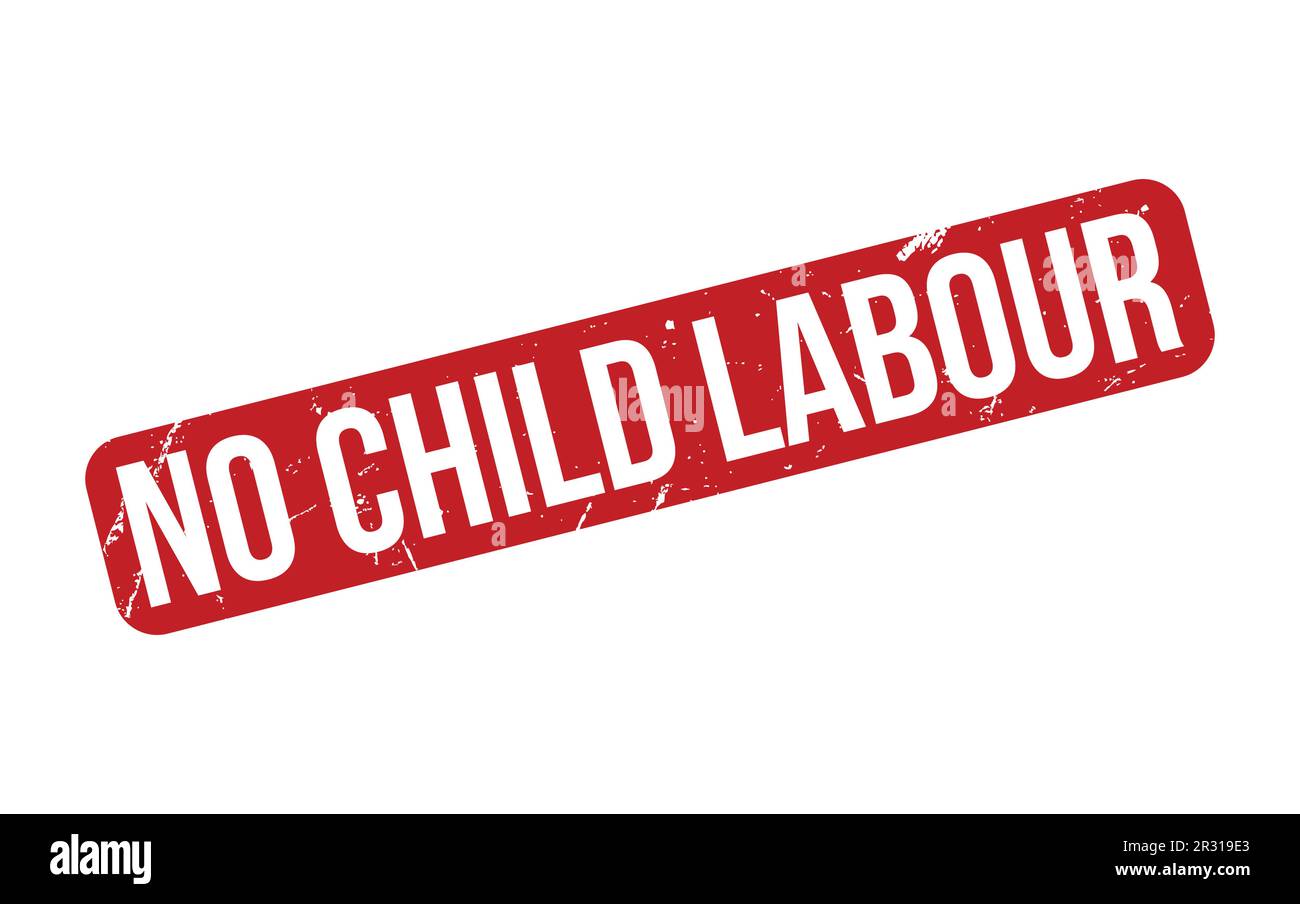 Kein Vektor Für Gummistempelabdichtung Mit Kinderarbeit Stock Vektor
