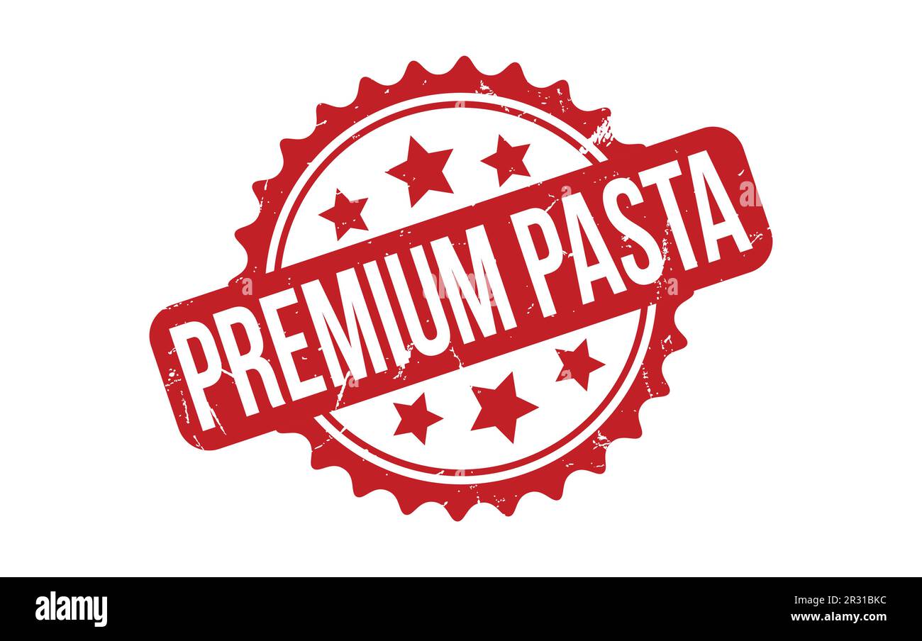 Vektor mit Premium Pasta-Gummi-Grunge-Dichtung Stock Vektor