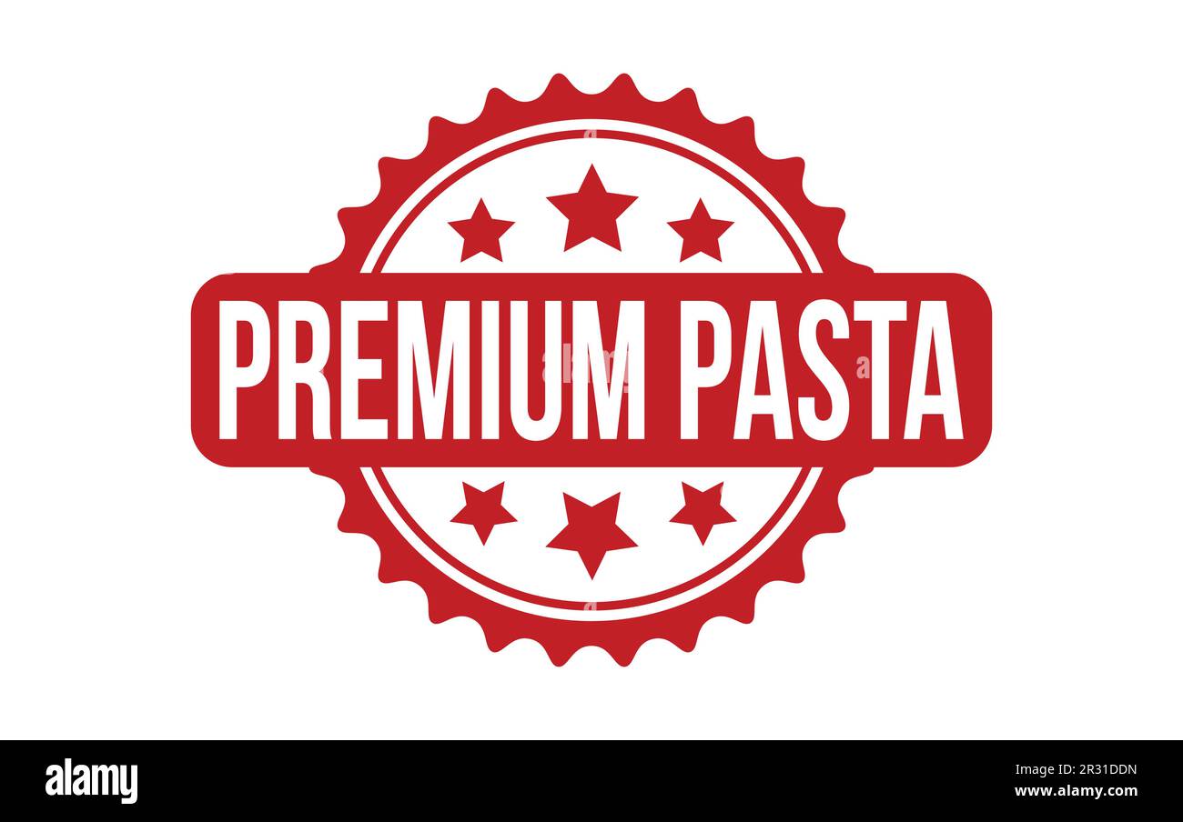 Vektor mit Premium Pasta-Gummi-Grunge-Dichtung Stock Vektor