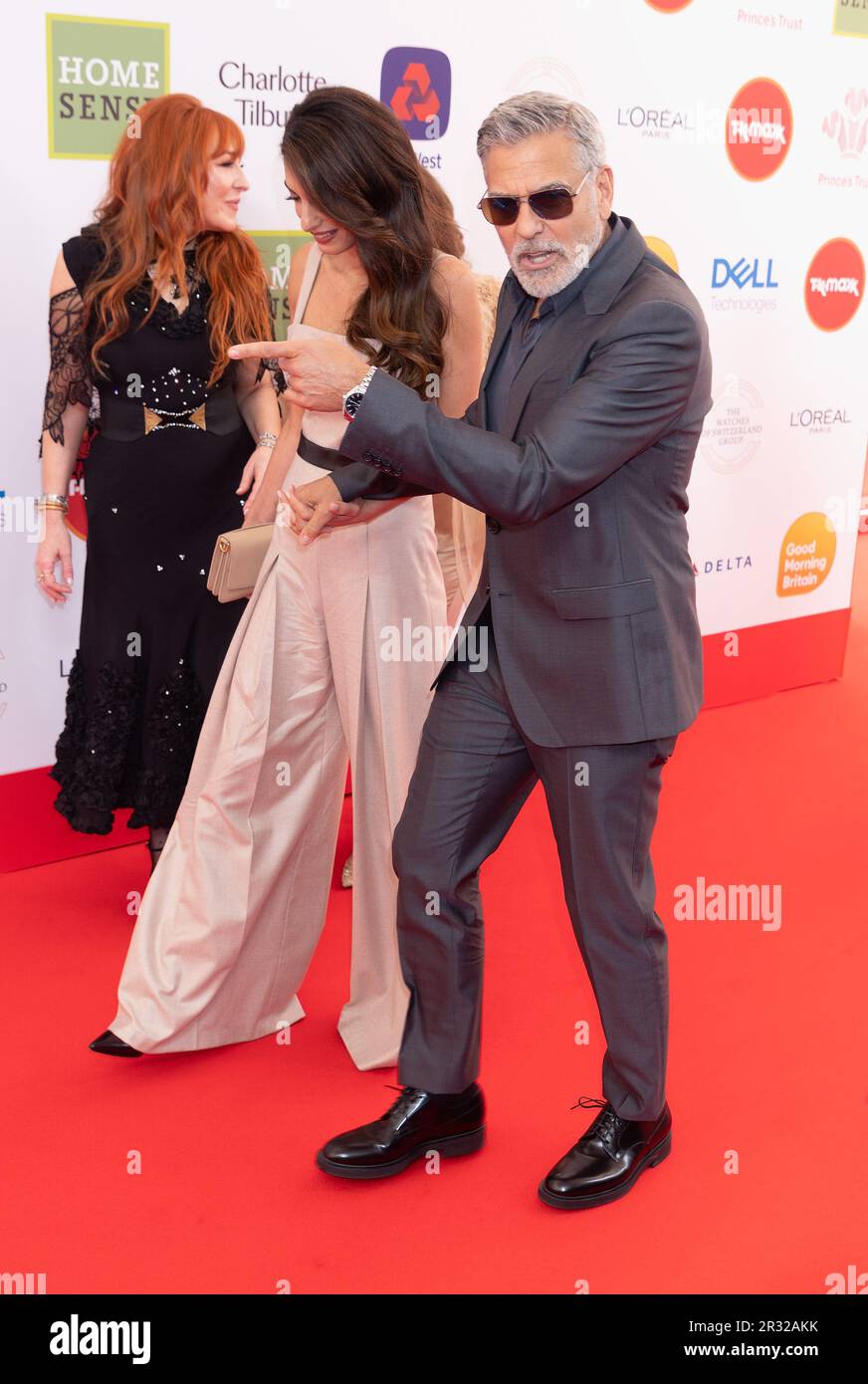 London, Großbritannien. 16. Mai 2023. Amal Clooney und George Clooney nehmen an den Prince's Trust und TK Maxx & Homesense Awards, Theatre Royal, Drury Lane, London, England Teil. Kredit: S.A.M./Alamy Live News Stockfoto