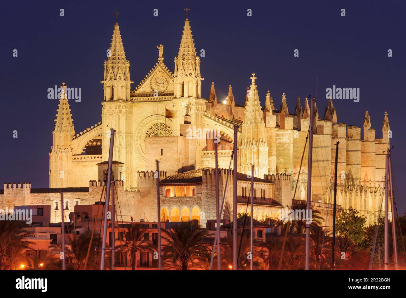 Catedral de Mallorca, siglo XIII, Monumento histórico - artístico, Palma, Mallorca, Balearen, Spanien, Europa. Stockfoto