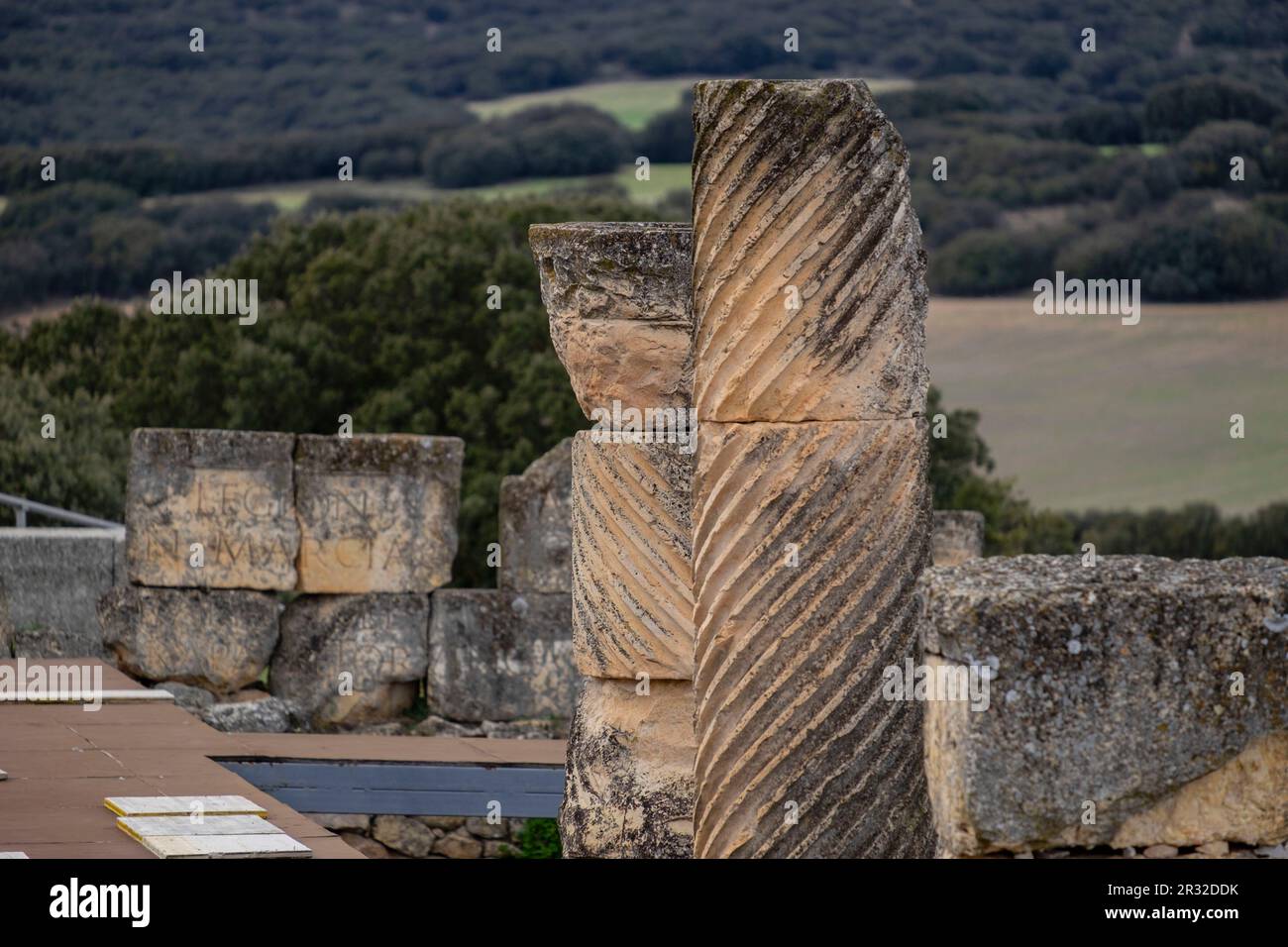 Parque arqueológico de Segóbriga, Saelices, Cuenca, Castilla-La Mancha, Spanien. Stockfoto