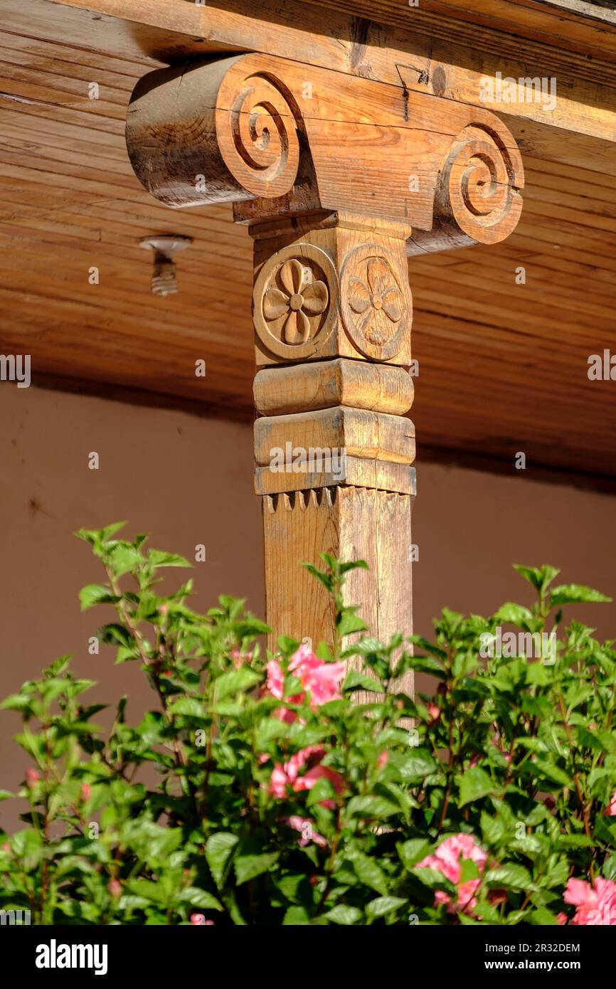 Claustro, San Juan Cotzal, Departamento del Quiché, Triángulo Ixil, Guatemala, Mittelamerika. Stockfoto