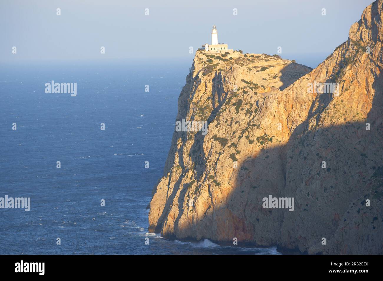 Faro de Formentor (1863). Cap de Formentor. Pollensa Mallorca Balearen. España. Stockfoto