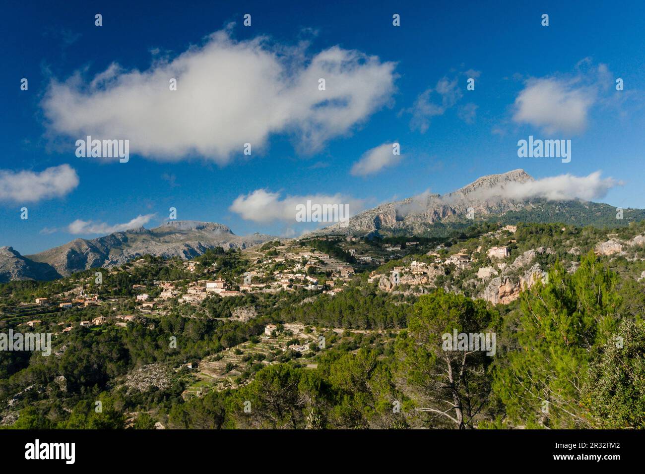 Puig de Galatzo, 1027 U-Bahnen. Sierra de Tramuntana. Mallorca. Islas Baleares. Spanien. Stockfoto