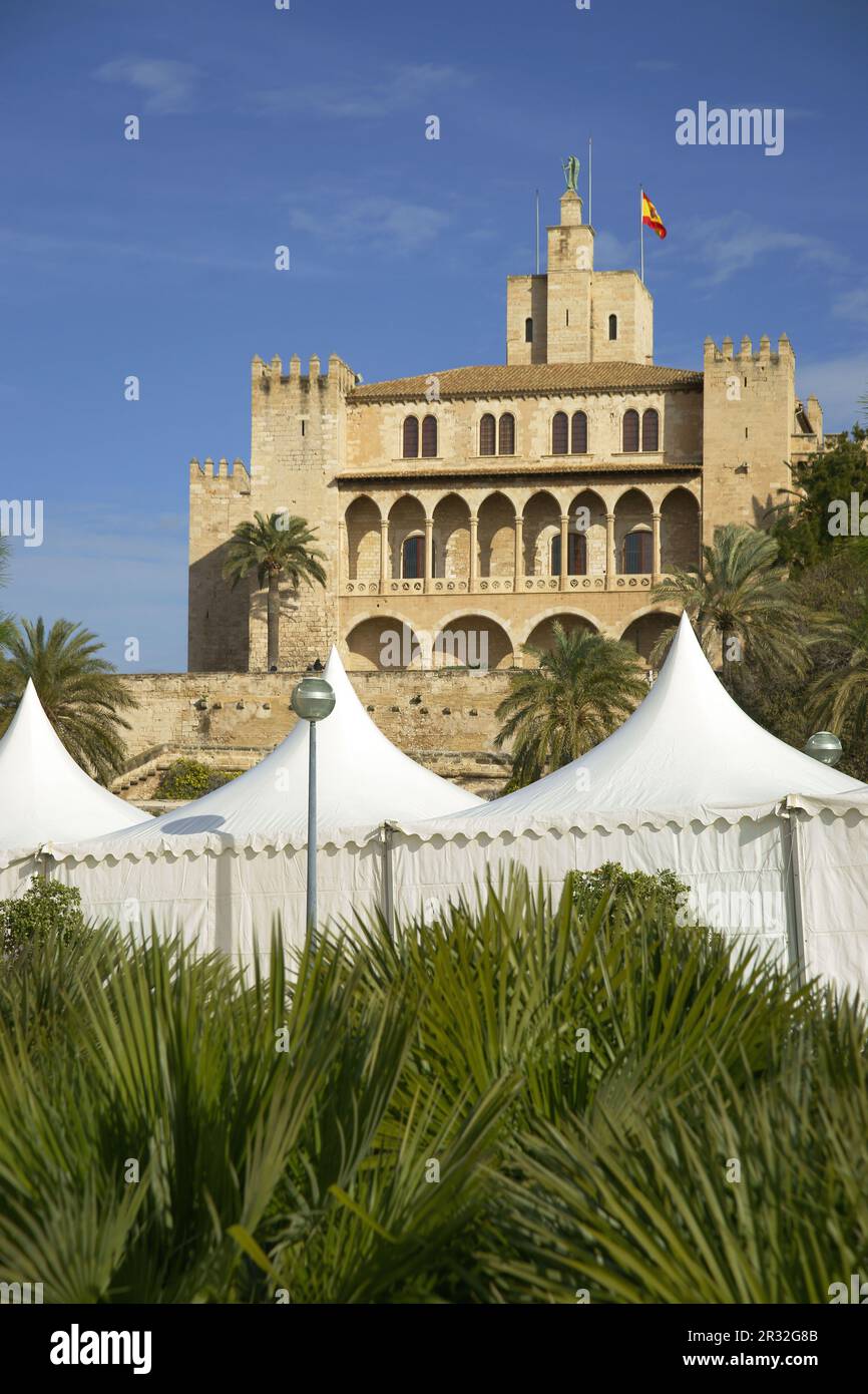 Palau de LAlmudaina (s.XIII-XIV).Palma.Mallorca.Baleares.España. Stockfoto