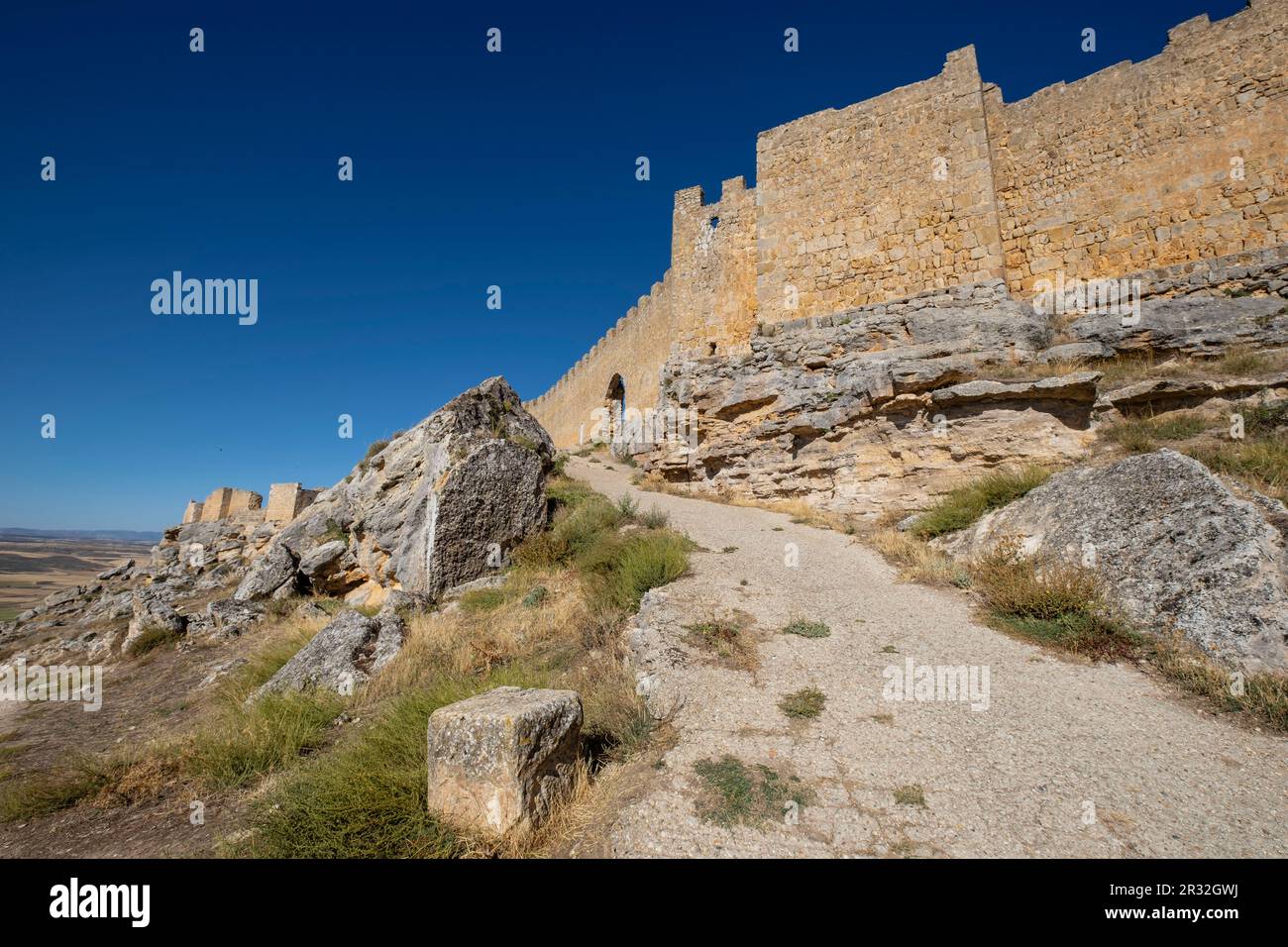 Castillo de Osma, Siglo X, Osma, Soria, Comunidad Autónoma de Castilla, Spanien, Europa. Stockfoto