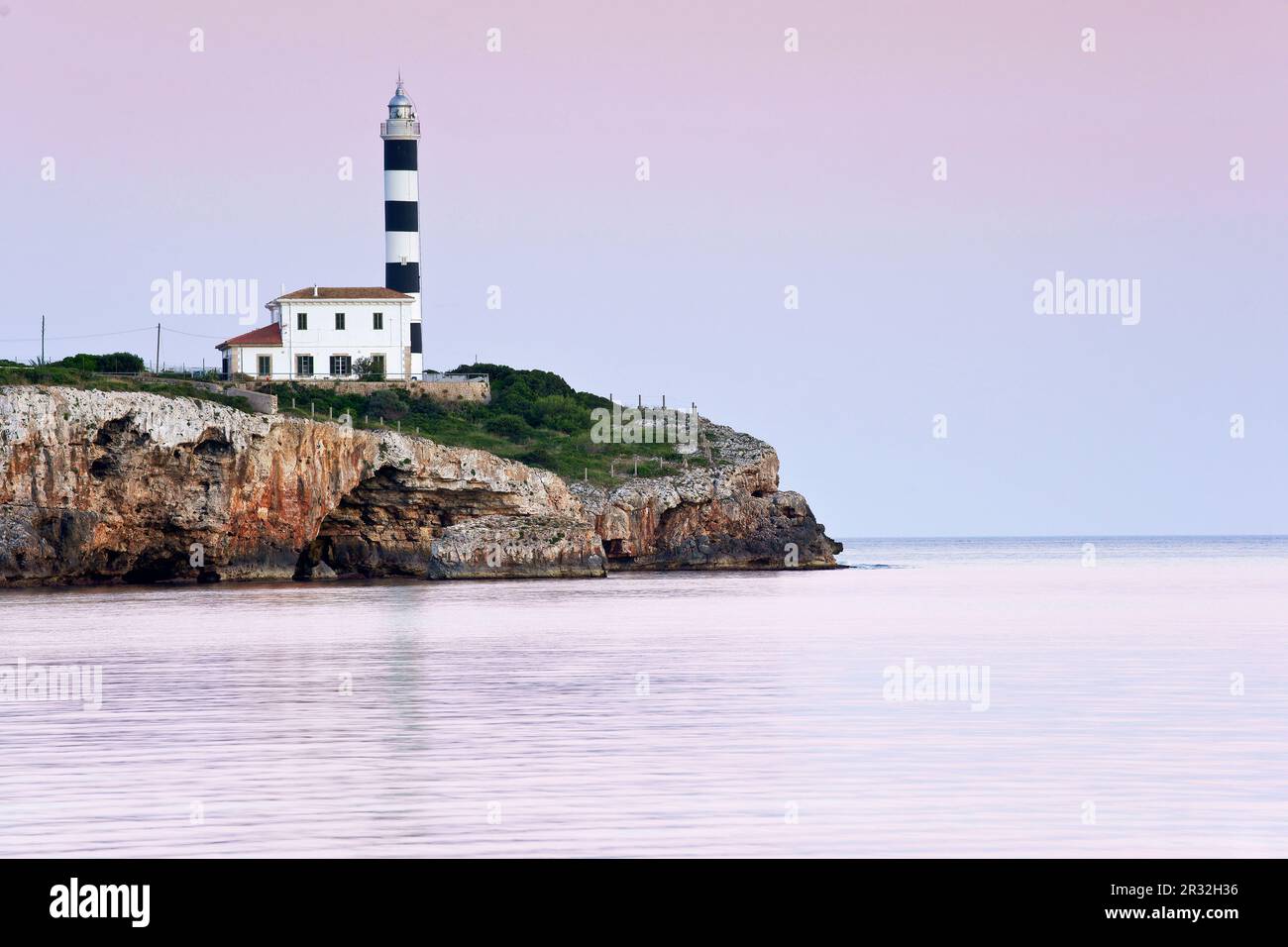 Faro de Porto Colom, 1861. Felanitx. Mallorca Islas Baleares. España. Stockfoto