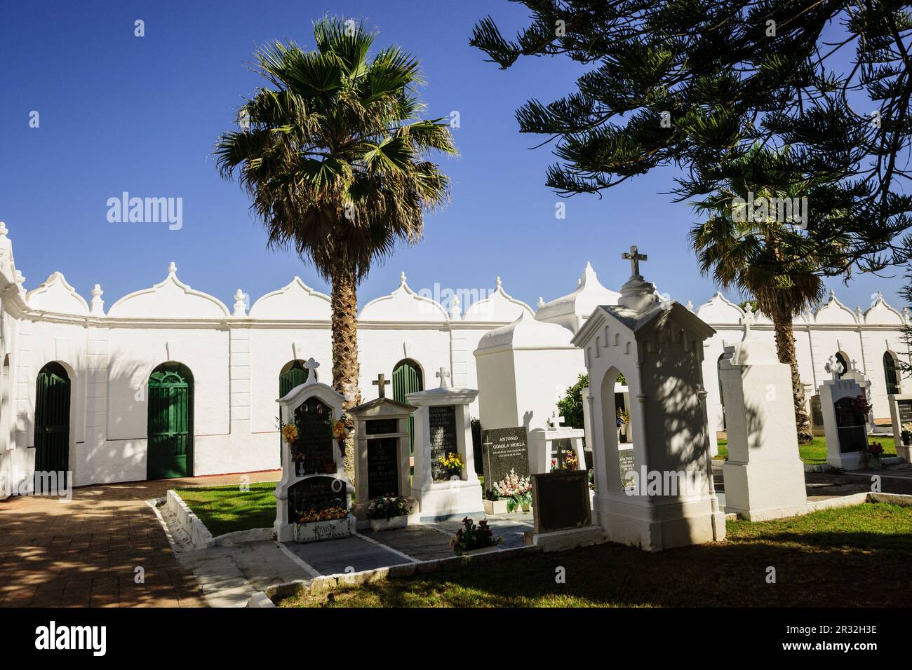 Cementerio, recinto Antiguo, Es Mercadal, Menorca, Balearen, Spanien, Europa. Stockfoto