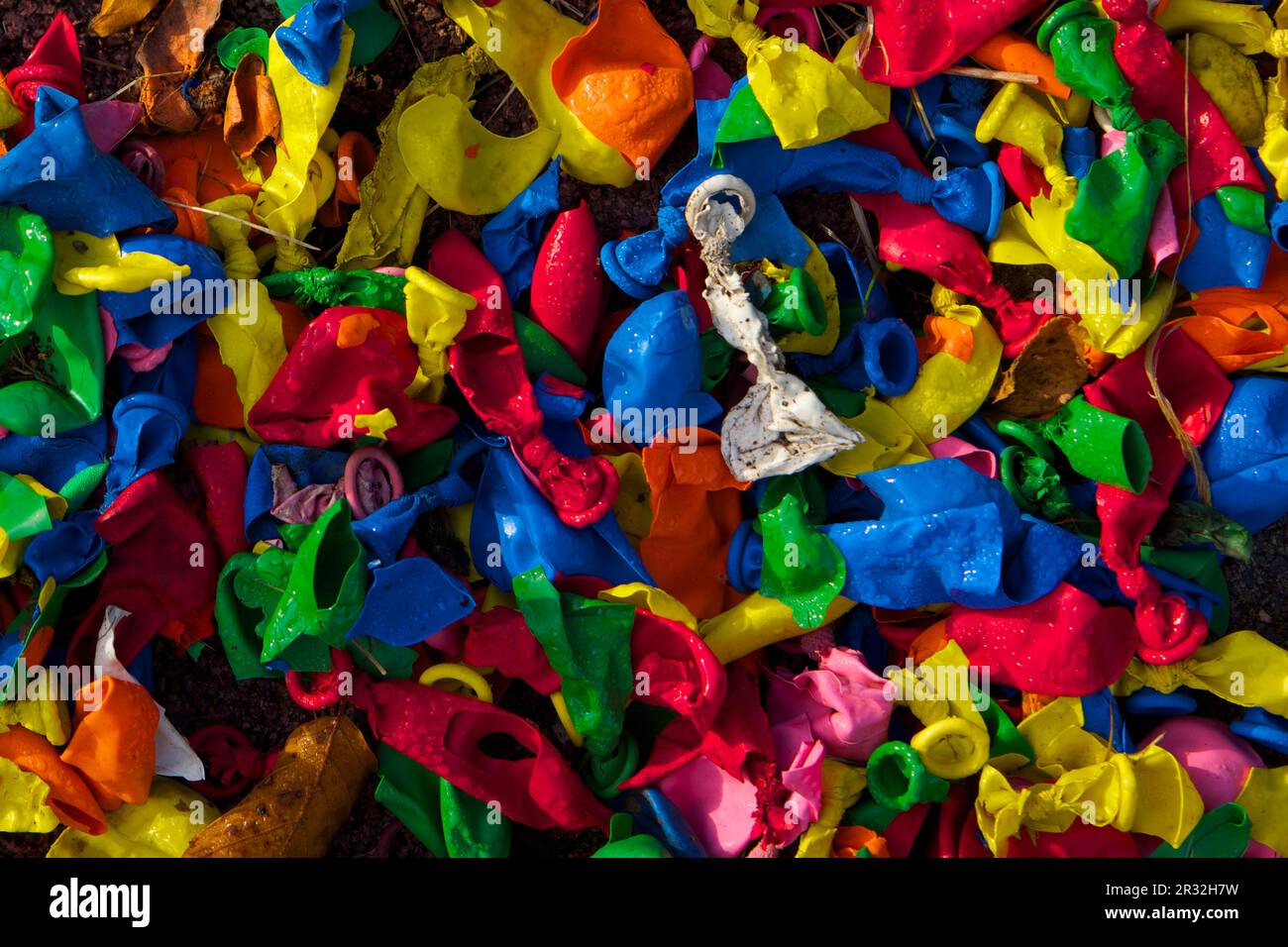 Gebrochene Ballons Stockfoto
