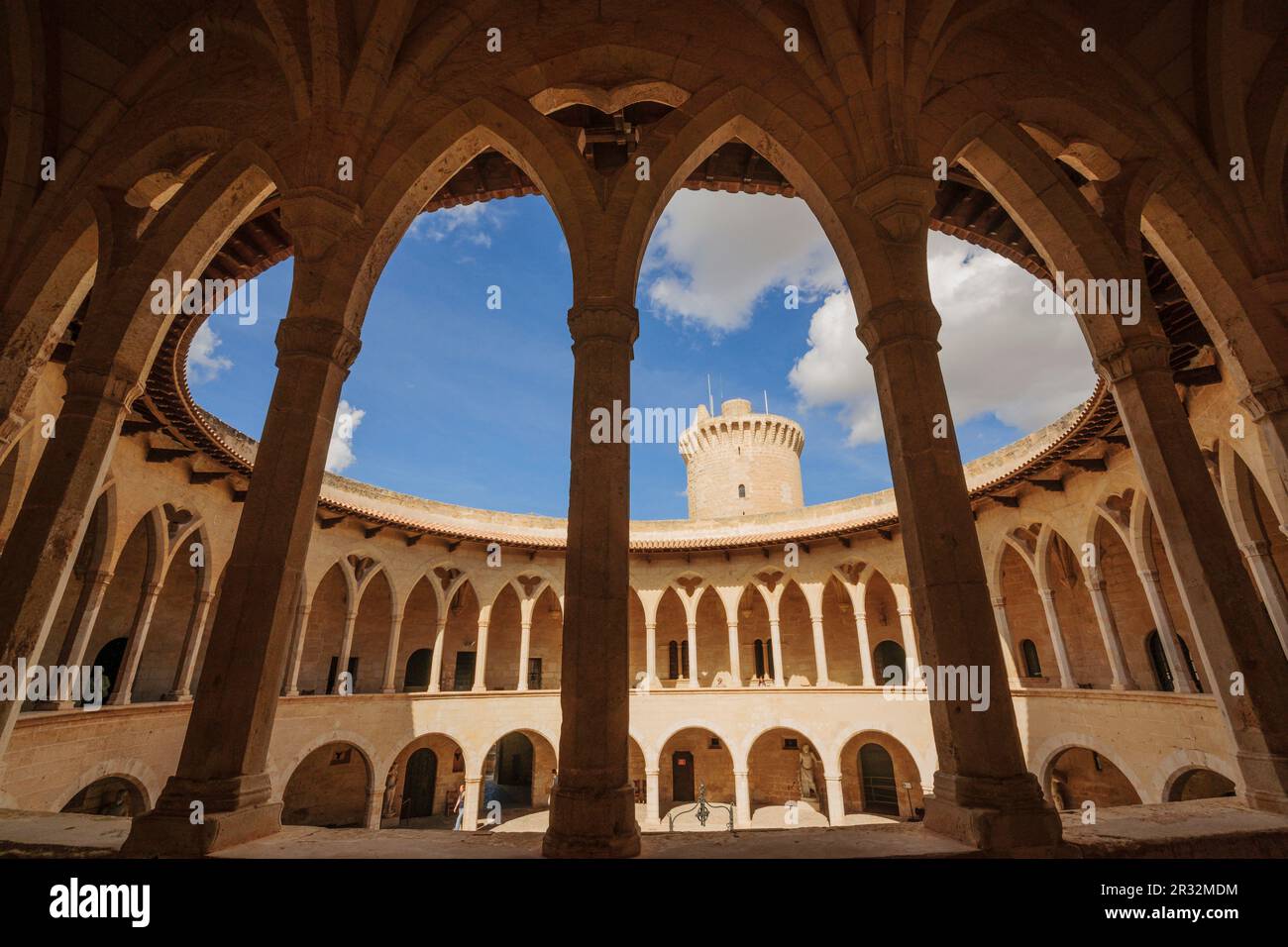 Castillo de Bellver - Siglo. XIV-, Palma de Mallorca. Mallorca. Islas Baleares. España. Stockfoto