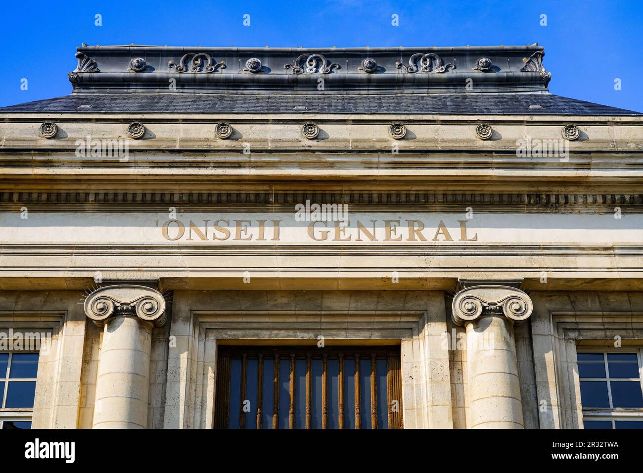 Altes Gebäude des Generalrates von seine et Marne in Meaux, einem französischen Departement östlich von Paris in der Region Ile-de-France Stockfoto