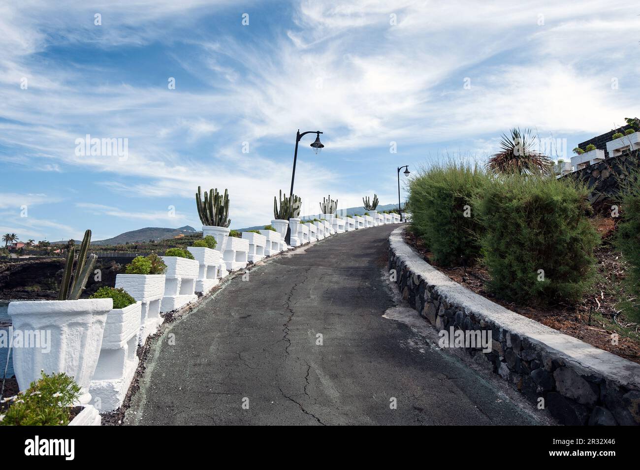 La Palma, Küstenstraße Stockfoto