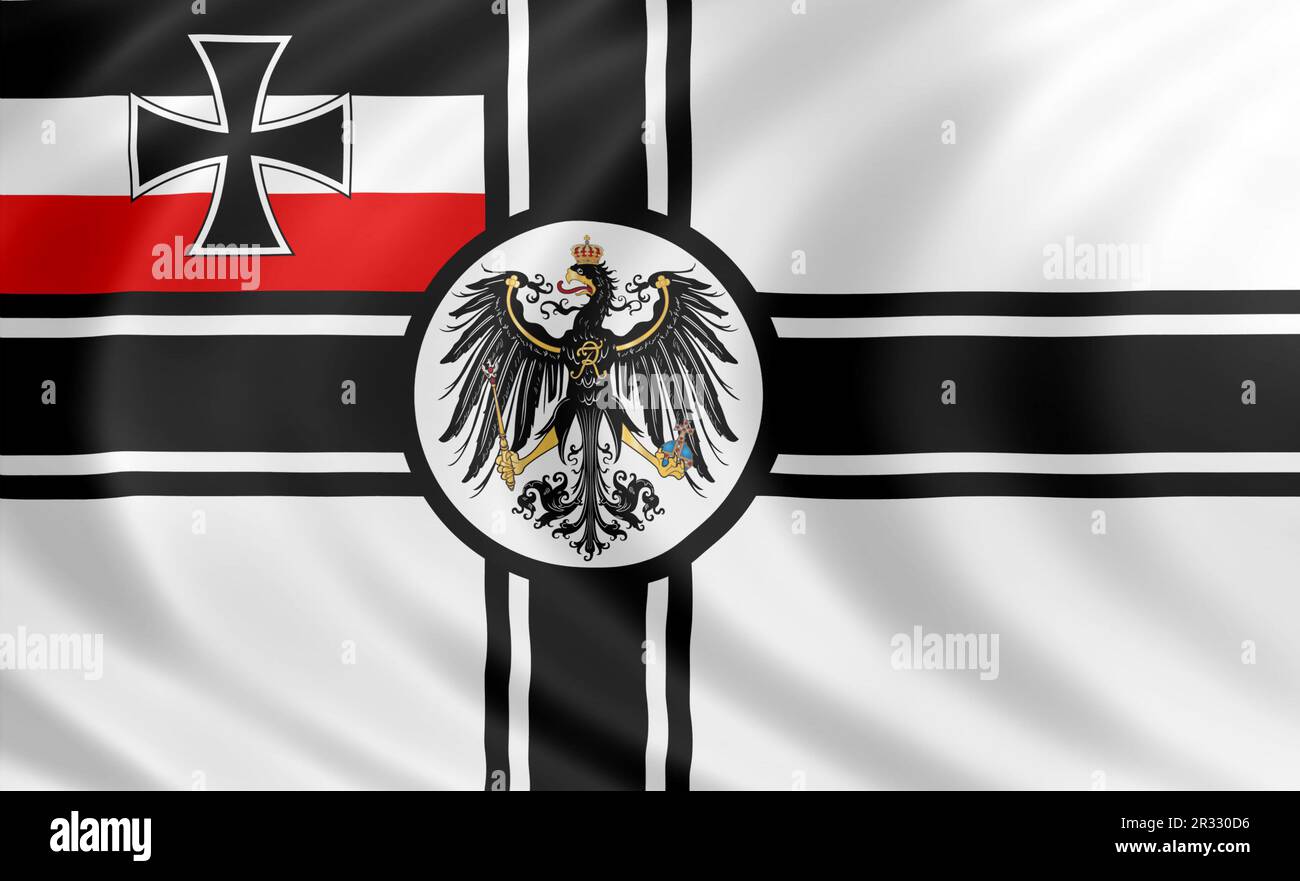 Kriegsflagge des deutschen Reiches 1903 -1919 Stockfoto