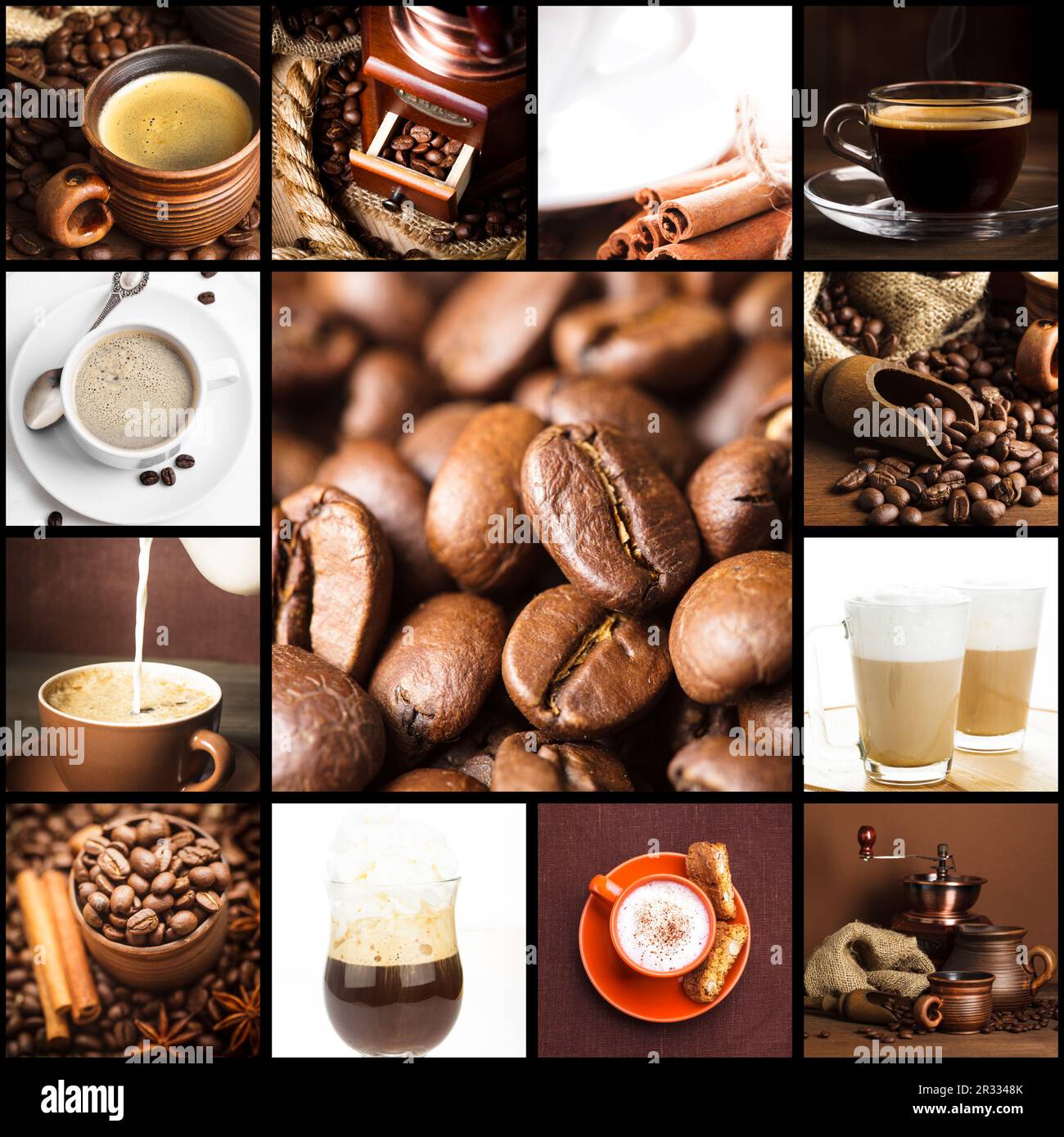 Kaffee-collage Stockfoto