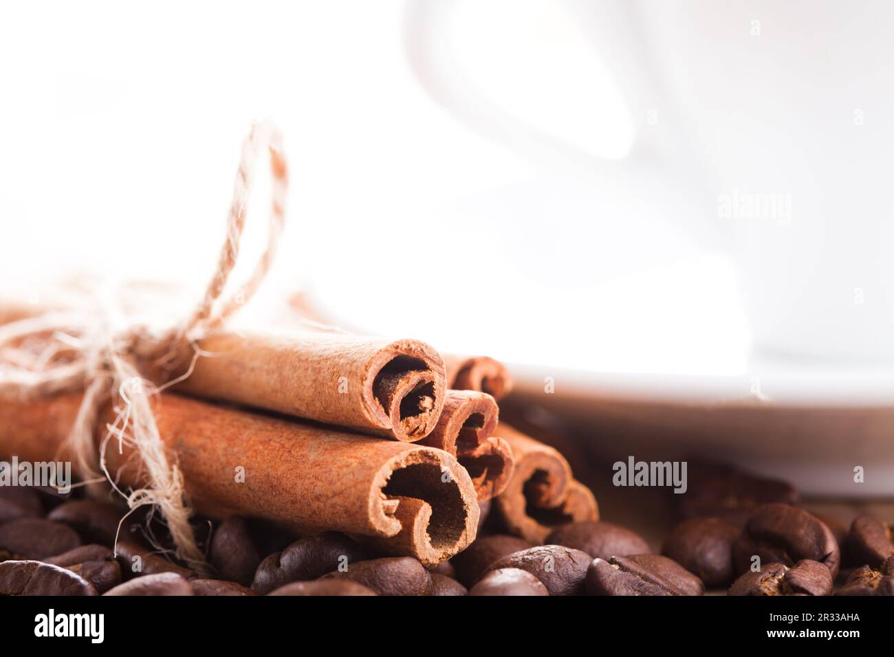 Kaffee und Zimt Stockfoto