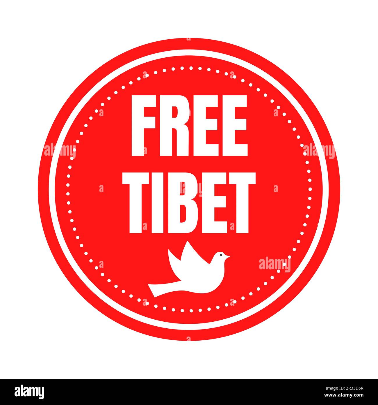Symbol für freies Tibet Stockfoto