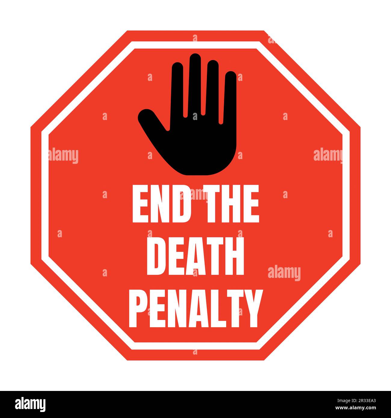 Beenden Sie das Symbol für die Todesstrafe Stockfoto