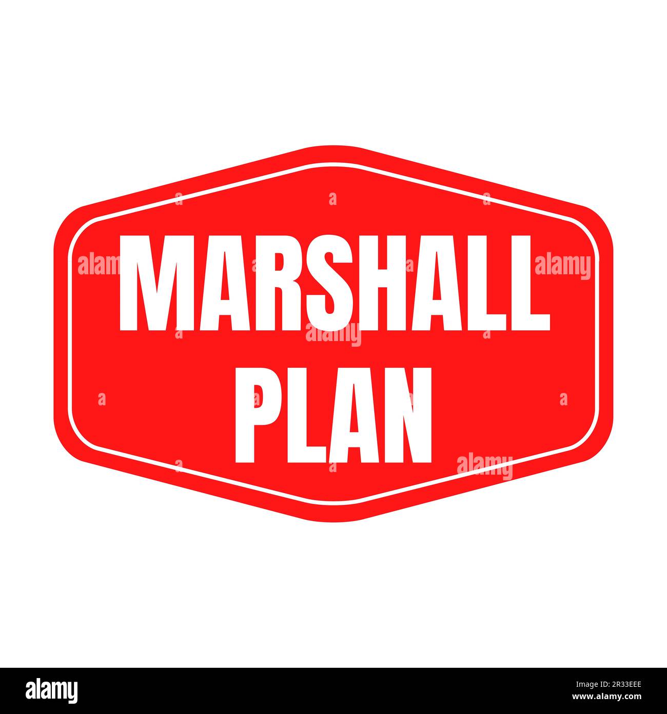 Symbol für Marshall-Plan Stockfoto