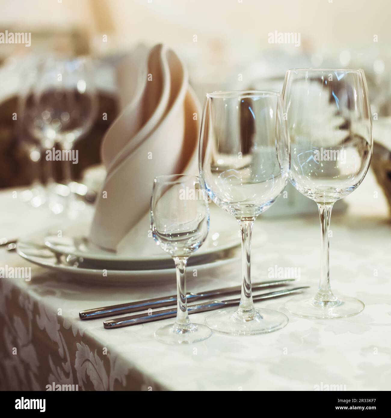 Restaurant serviert Stockfoto