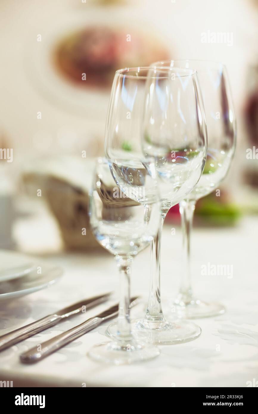 Restaurant serviert Stockfoto