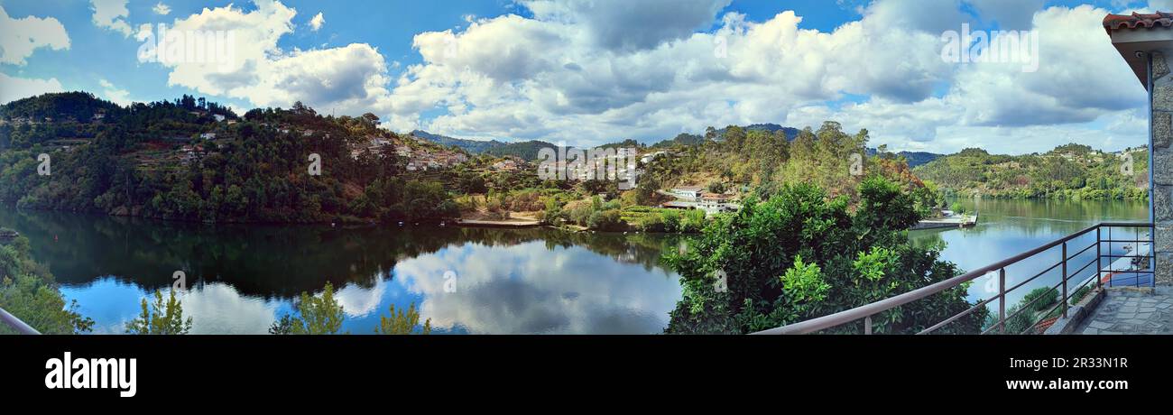 Douro River Portugal 360 Aussicht vom Balkon Stockfoto