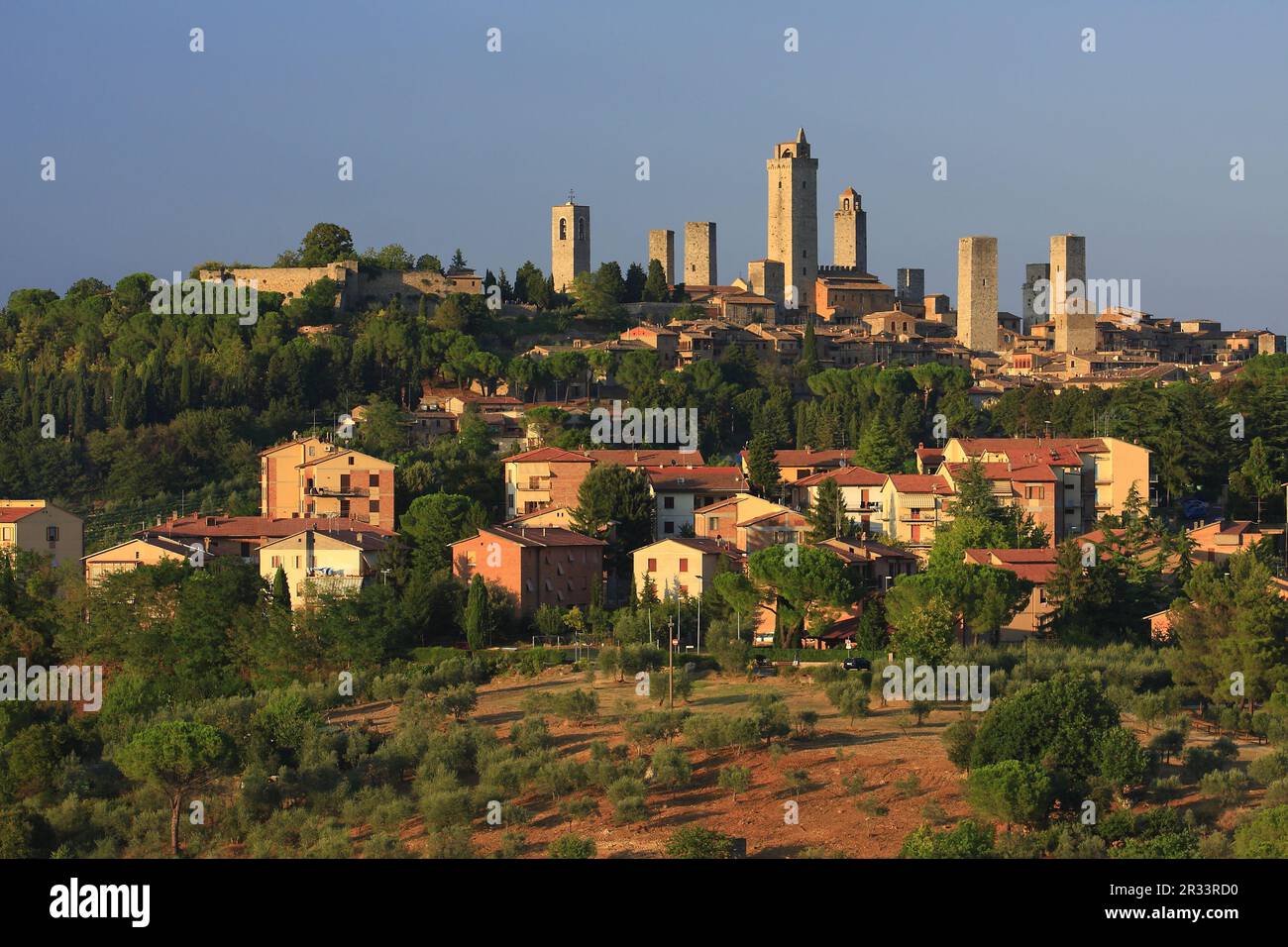 Geschwistertürme von San Gimignano, Toskana Stockfoto